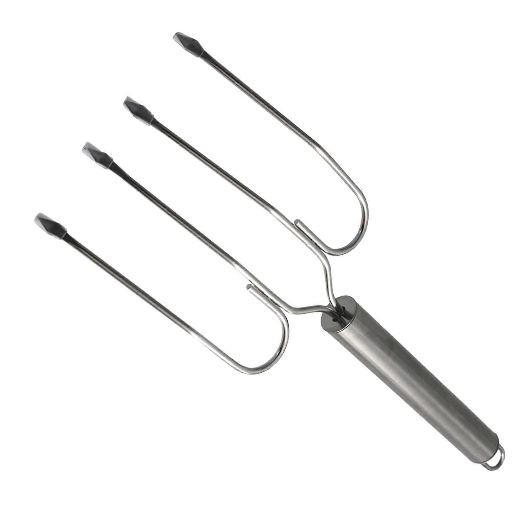 Turkey Fork Poultry Grill Skewer Stainless Steel Barbecue Utensils for Oven and Grill, Ideal for Beef and Roasting