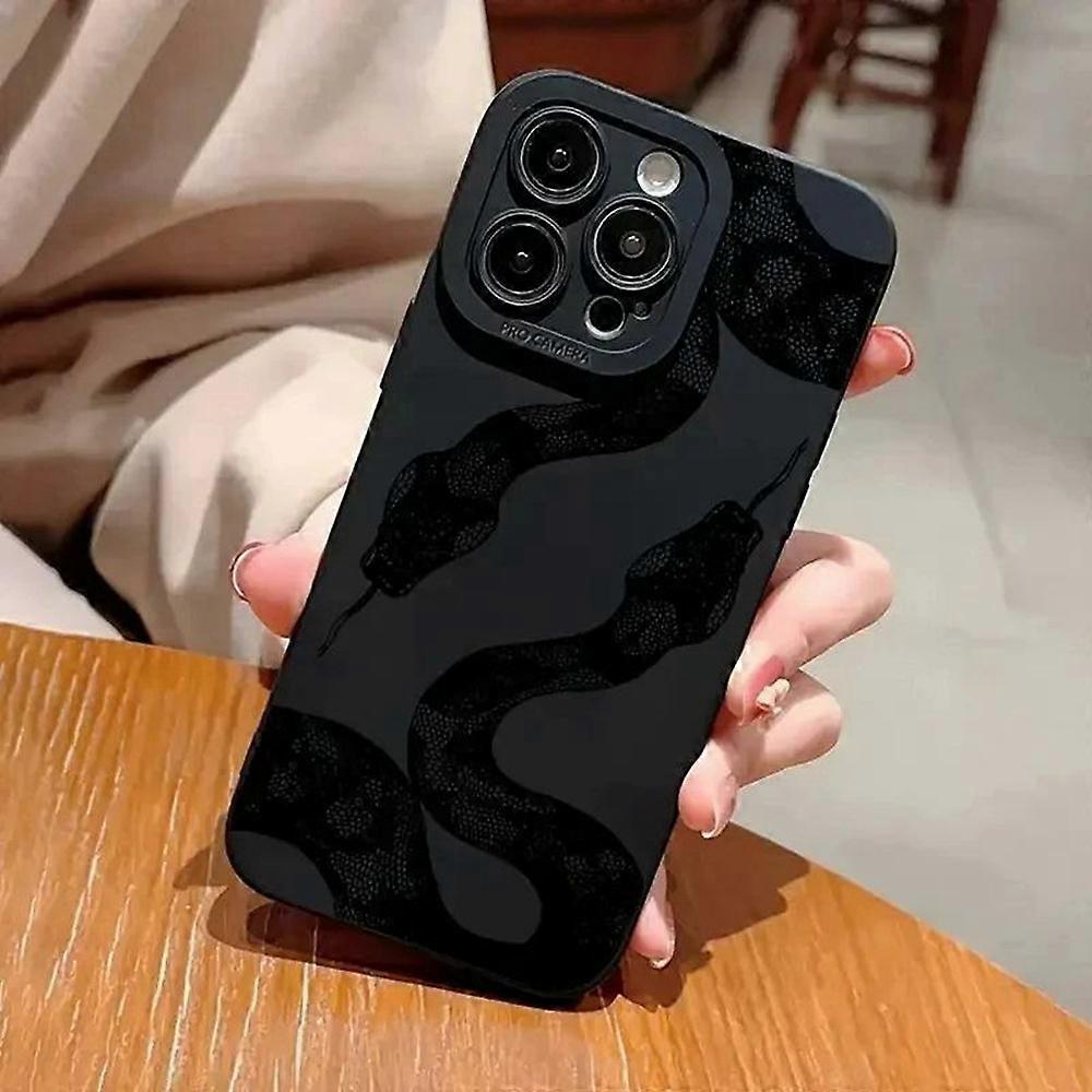 Compatible For iPhone 15 Pro Case Snake Pattern TPU Phone Cover