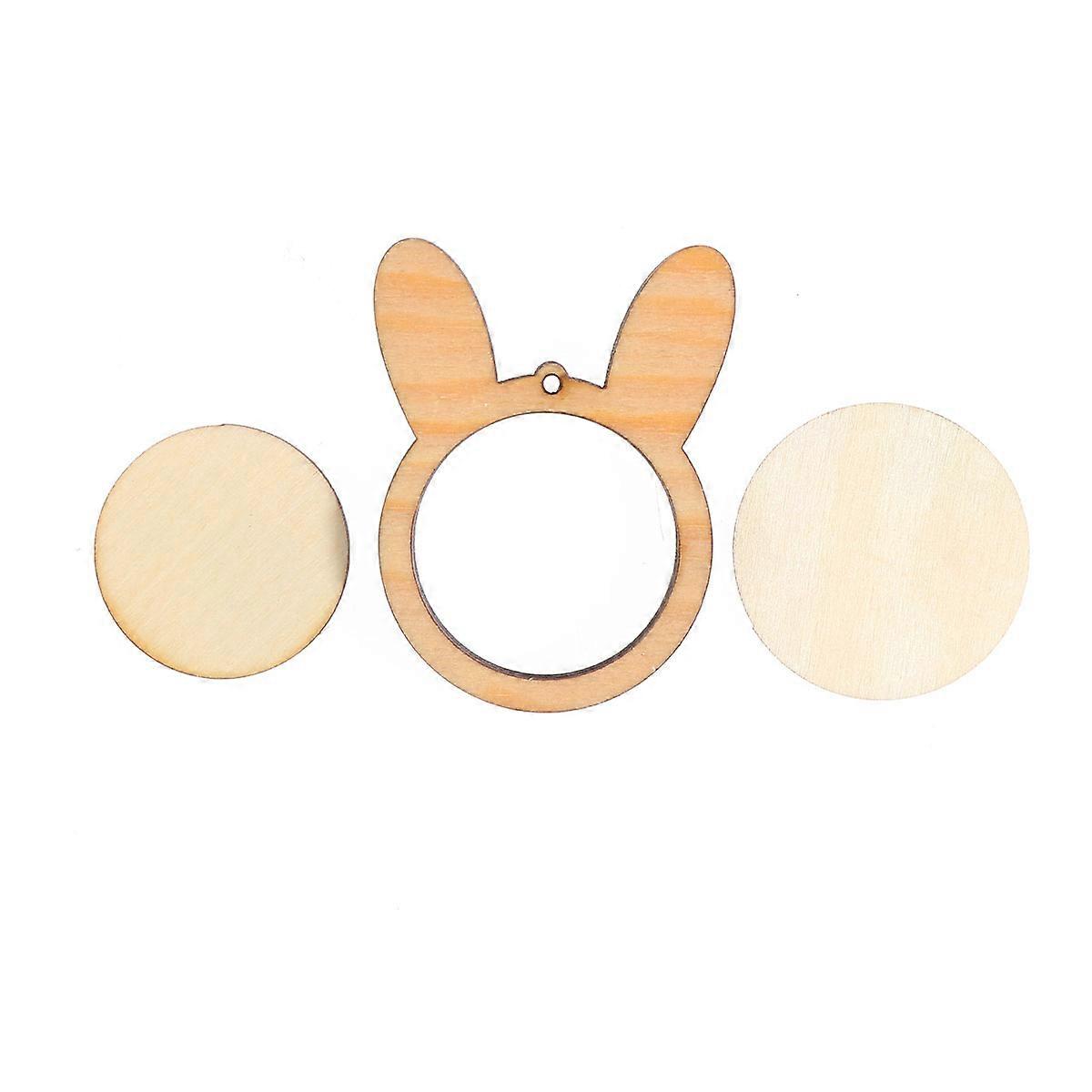 Embroidery Hoop Small Wooden Rabbit Shape Cross Stitch Ring Diy Crafts Embroidery Hoops Beige 6.2 x 4.8 x 0.5cm present Tag 1Pcs