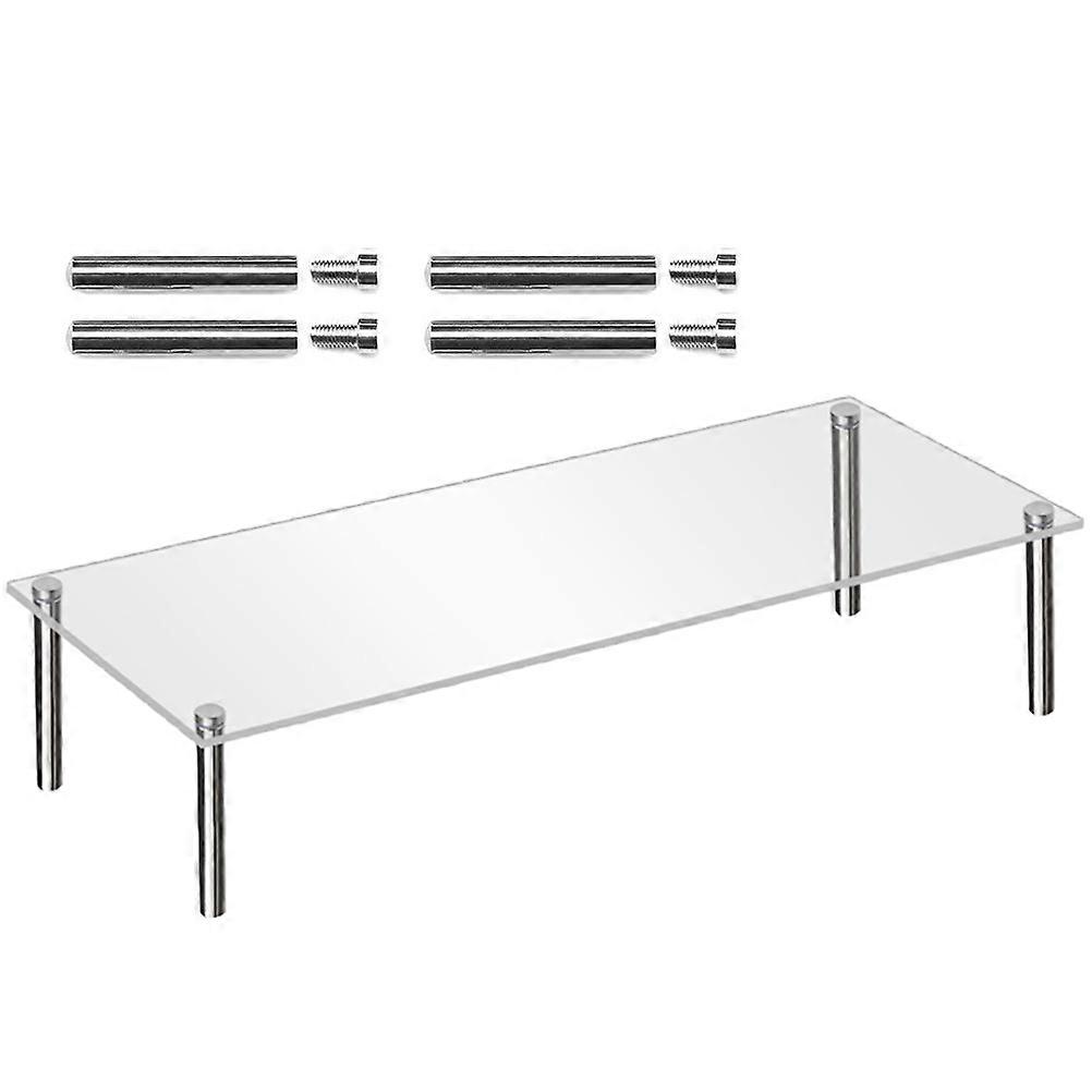 Party Cake Stand Rectangular Acrylic Metal Display Elegant Celebrations 1Set
