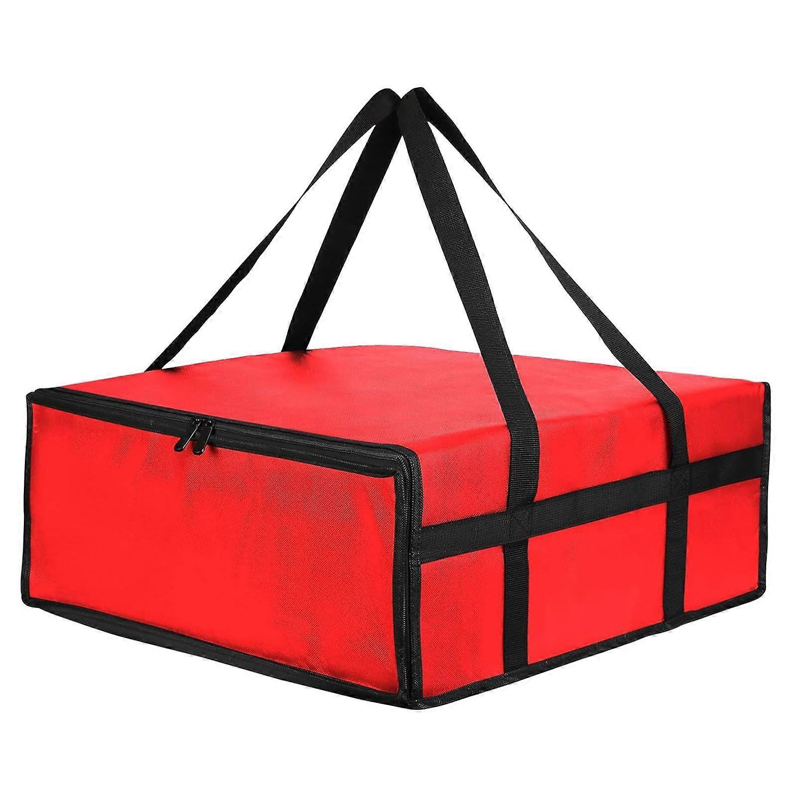 Pizza Carry Bag for Transporting Food, 40cm x 40cm x 15cm, Insulated, Durable Zipper Closure, Ideal for Catering