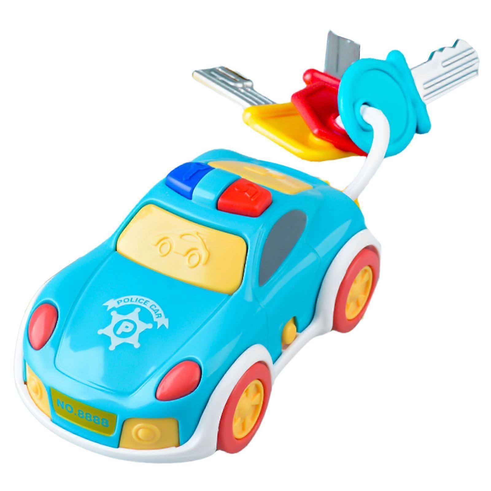 Elektronische Simulationsauto Key Toy Cartoon Simulation Car Toy For Kids Interactive Educational Moving Infant Gift Blue