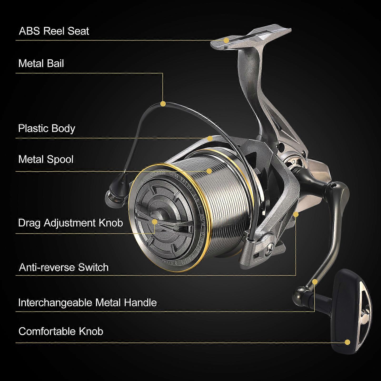 17+1BB Spinning Reel 4.8:1 with Interchangeable Left and Right Handle