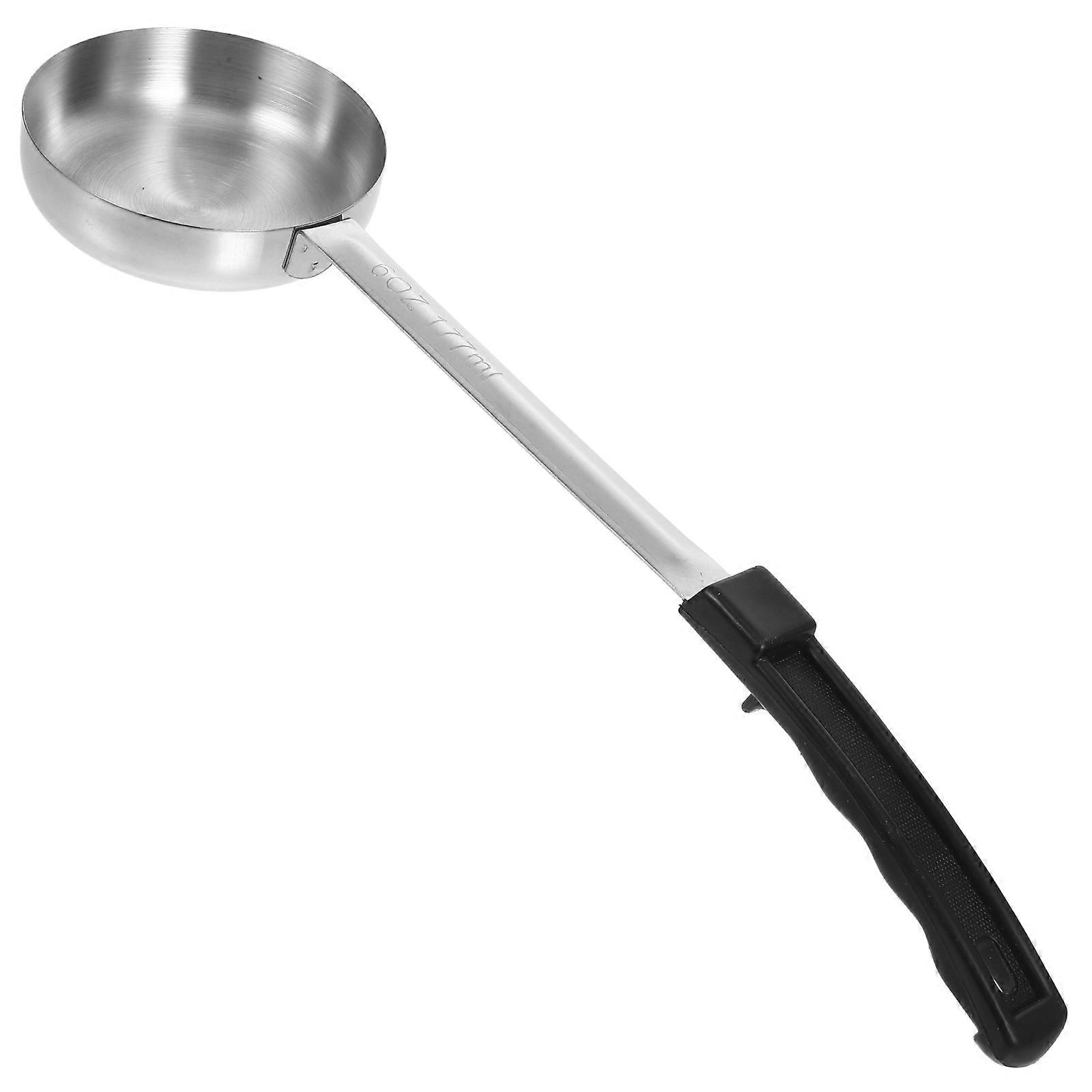 Stainless Steel Sauce Ladle for Home & Restaurant Use | Food Grade Metal Serving Spoon with Flat Bottom Design for Efficient Sauce Spreading in Pizza