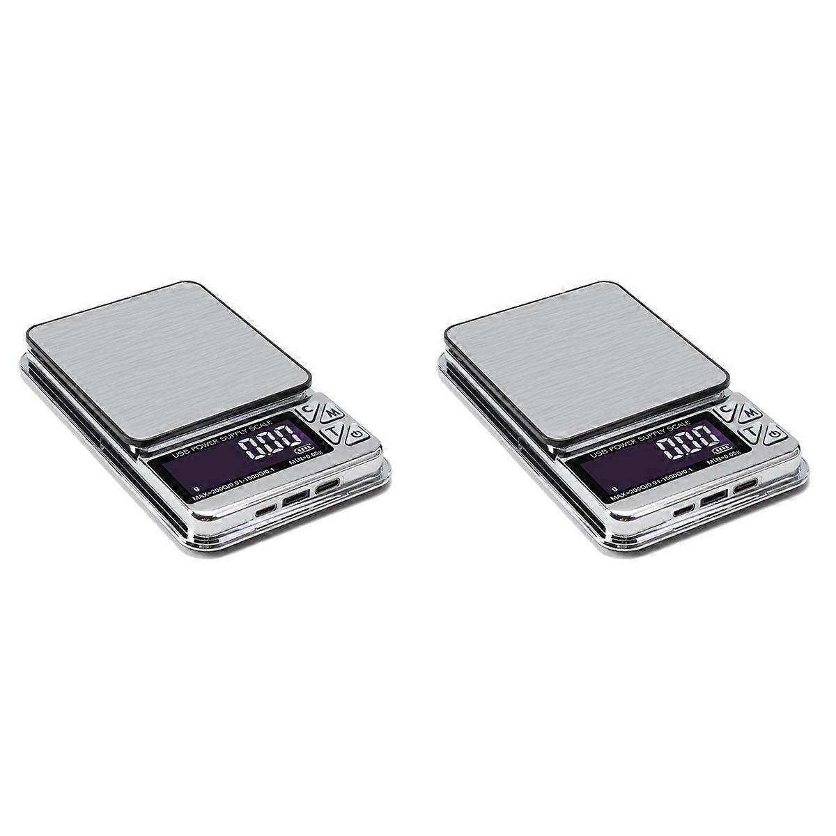 High Precision Scale, 1000GX0.01G Digital LCD Stainless USB Charge
