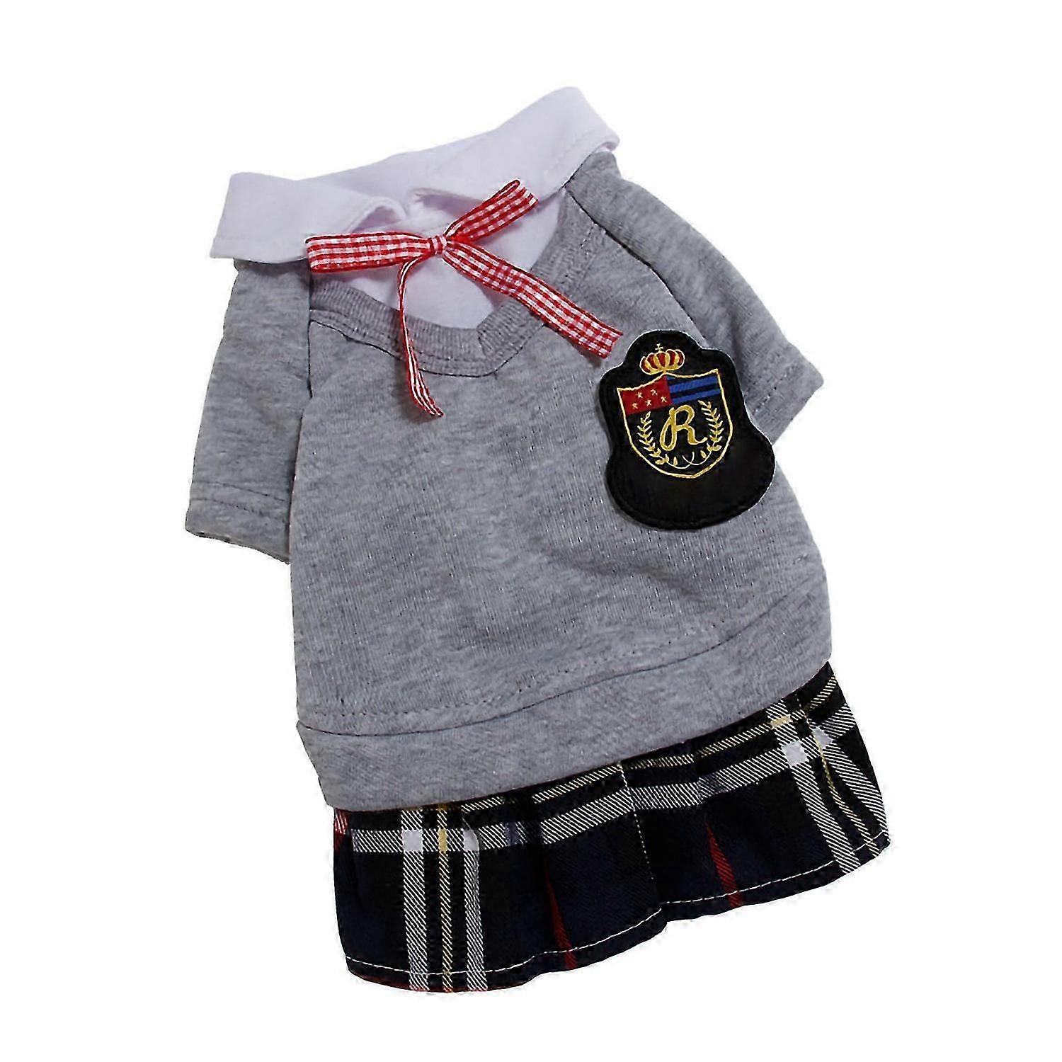 2025 Latest Model Pet Clothes Soft Comfortable Polyester Campus Style Dog