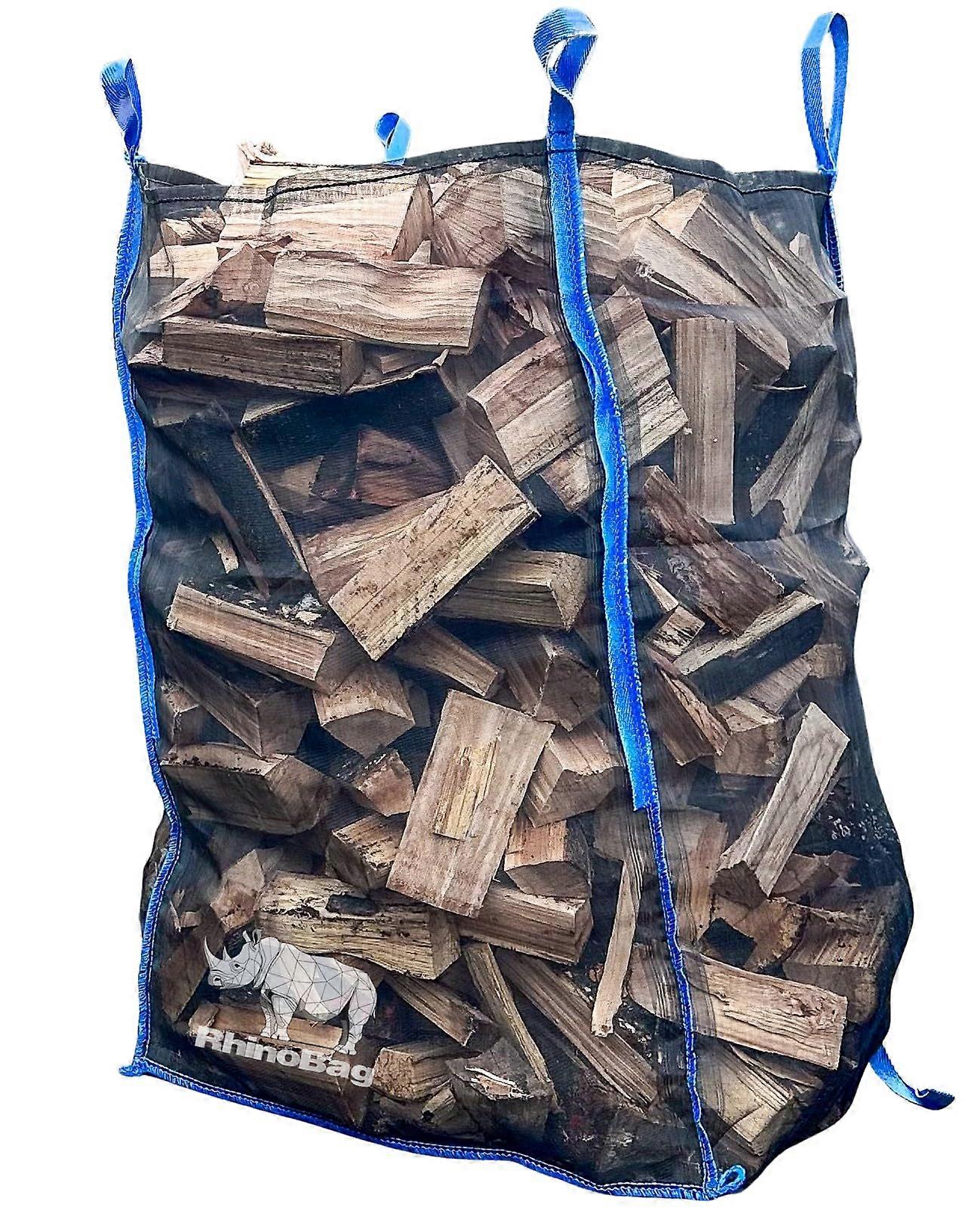RhinoBag Big Bag Bulk Bag in legno 100x100x160 cm Fondo a stella durevole