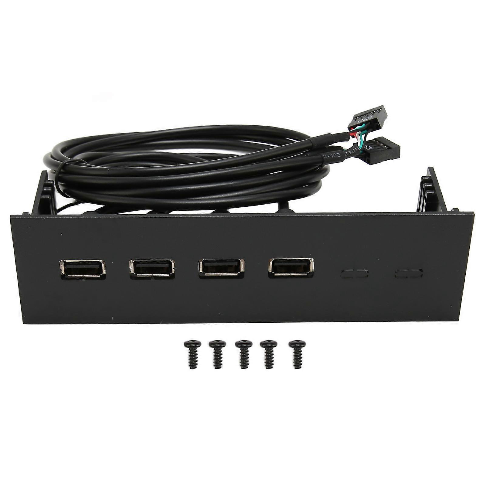 USB2.0 Hub Multifunctional 4 Ports 19pin Optical Drive Front Panel for 5.25 Inch PC Computer Case