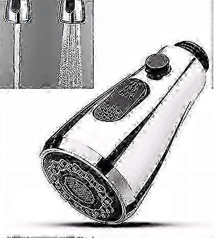 Pull-out Sprayer Kitchen Faucet with Stop Button and 2 Spray Types Universal Head