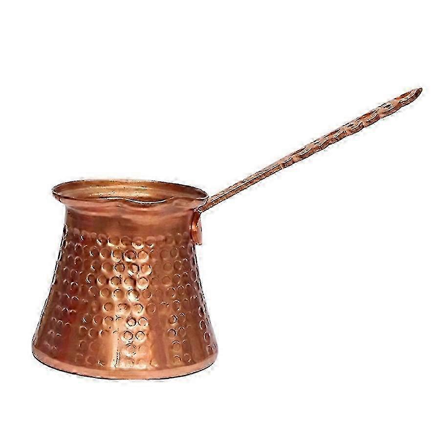 Turkish Coffee Pot with Wooden Handle - 320ml Copper Cezve Maker for Authentic Coffee Brewing & Cafeteri Experience