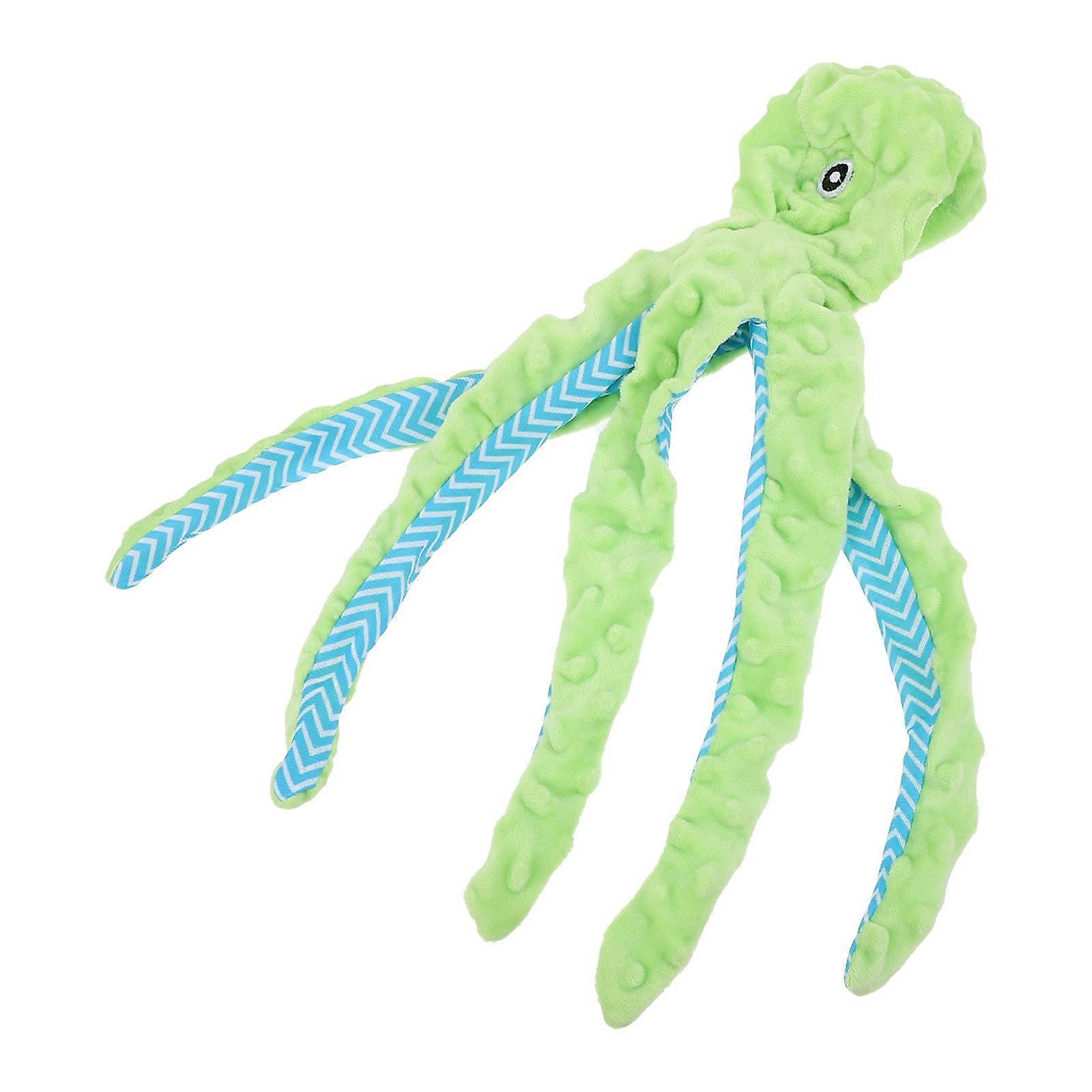 Cartoon Dog Chew Toy Octopus Shape with Sound for Teething Puppies – Durable Elastic Pet Supply for Interactive Teeth Cleaning, Anxiety Relief and