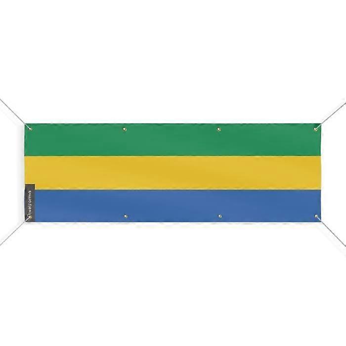 Banner - PIXELFORMA - Flag of Gabon - 60x180 cm - 8 eyelets - Durable polyester