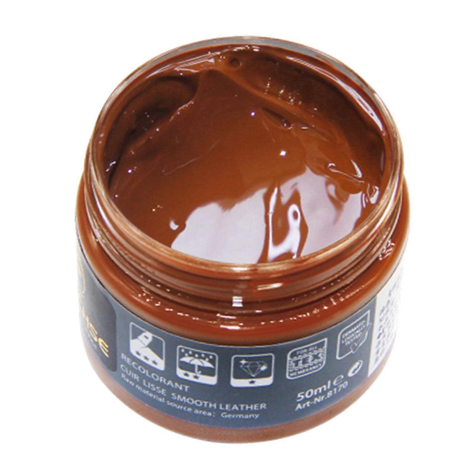 Leather Colour Restorer Dye Renew Paste Leather for Sofa Couches Bag Brown, 4.8 x 4 cm
