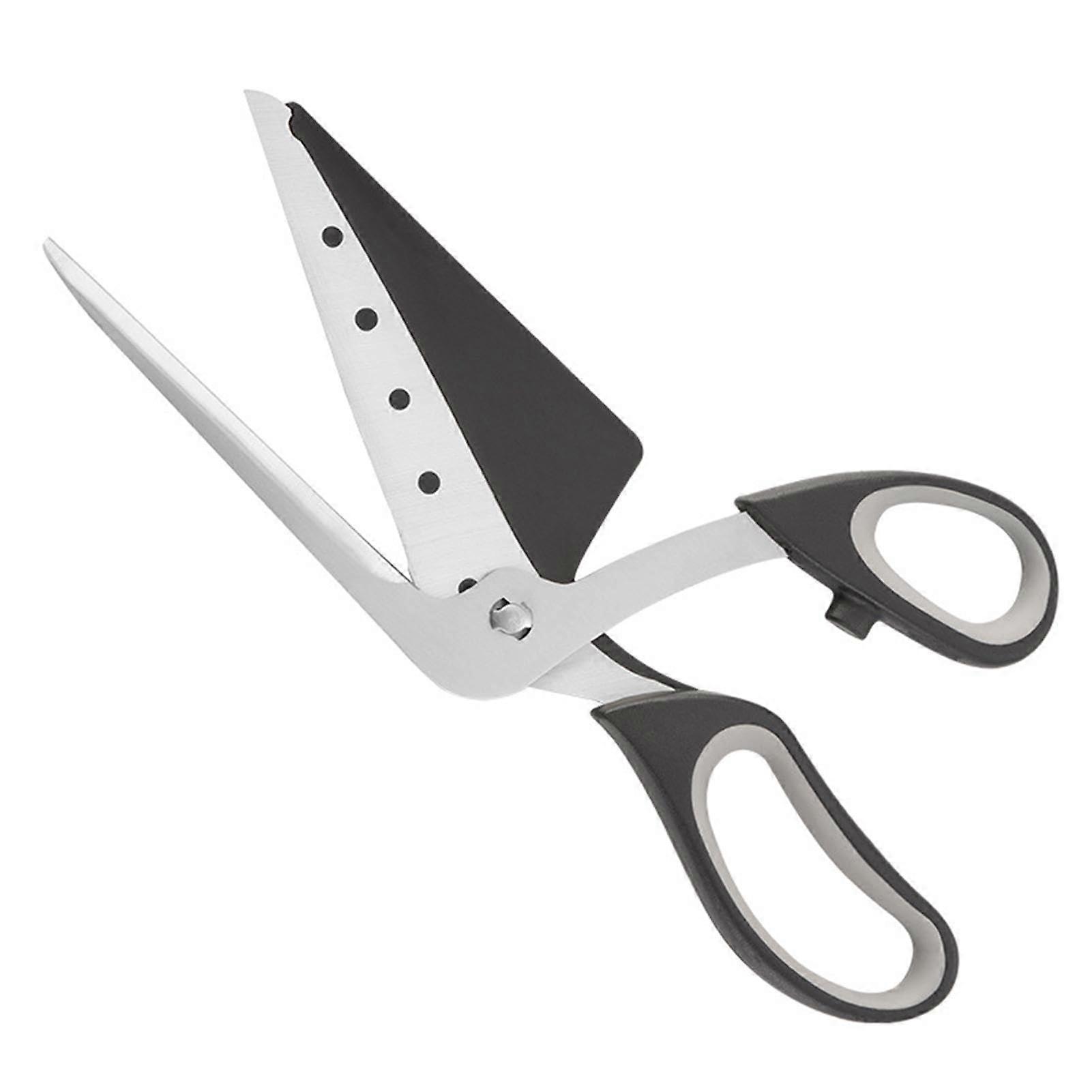 Pizza Scissors with Shovel Sharp Stainless Steel Blade Soft Grip Dishwasher Safe