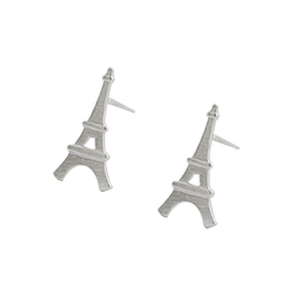 Eiffel Tower Earring Studs Silver Earrings for Women Mother Friend Lover Other Occasions 5x5x5cm 1 Pair