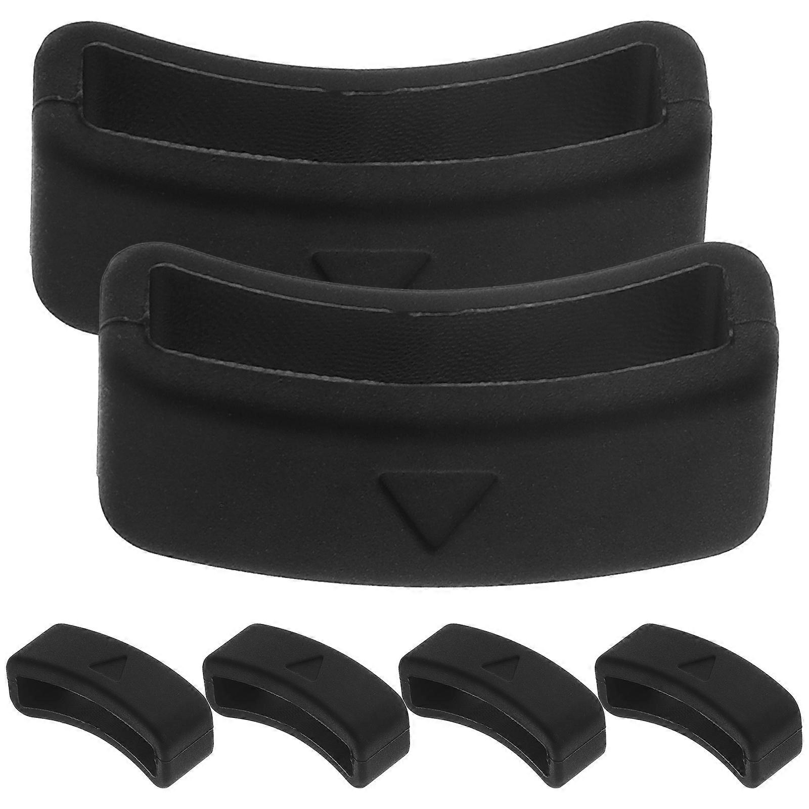 Comfortable Wear Round Replacement Watch Band Loop for Black 6Pcs