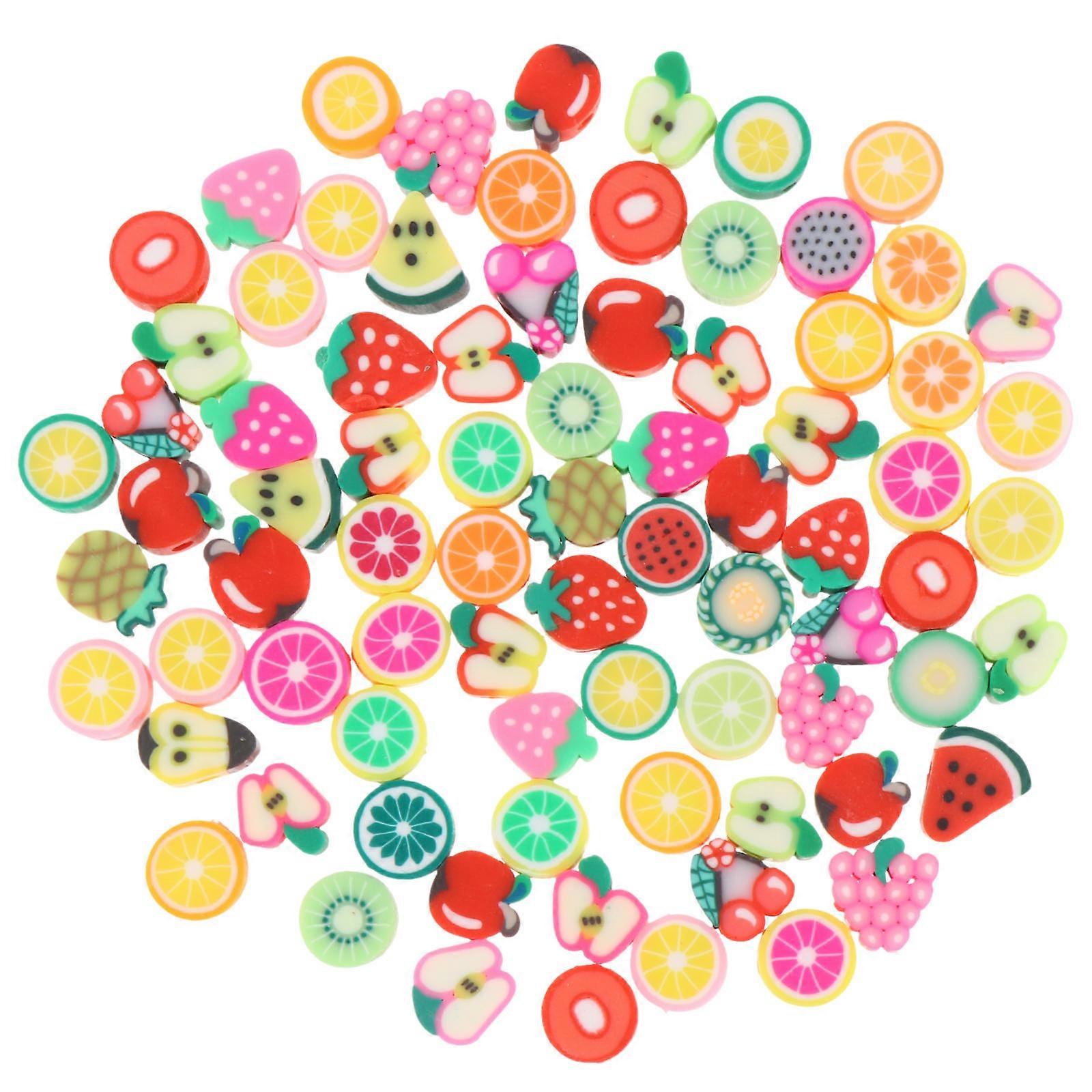 80 قطعة متنوعة من الخرز الطيني متعدد الألوان لصنع المجوهرات DIY - خرز ناعم للقلائد والأساور والأقراط والمشاريع الحرفية