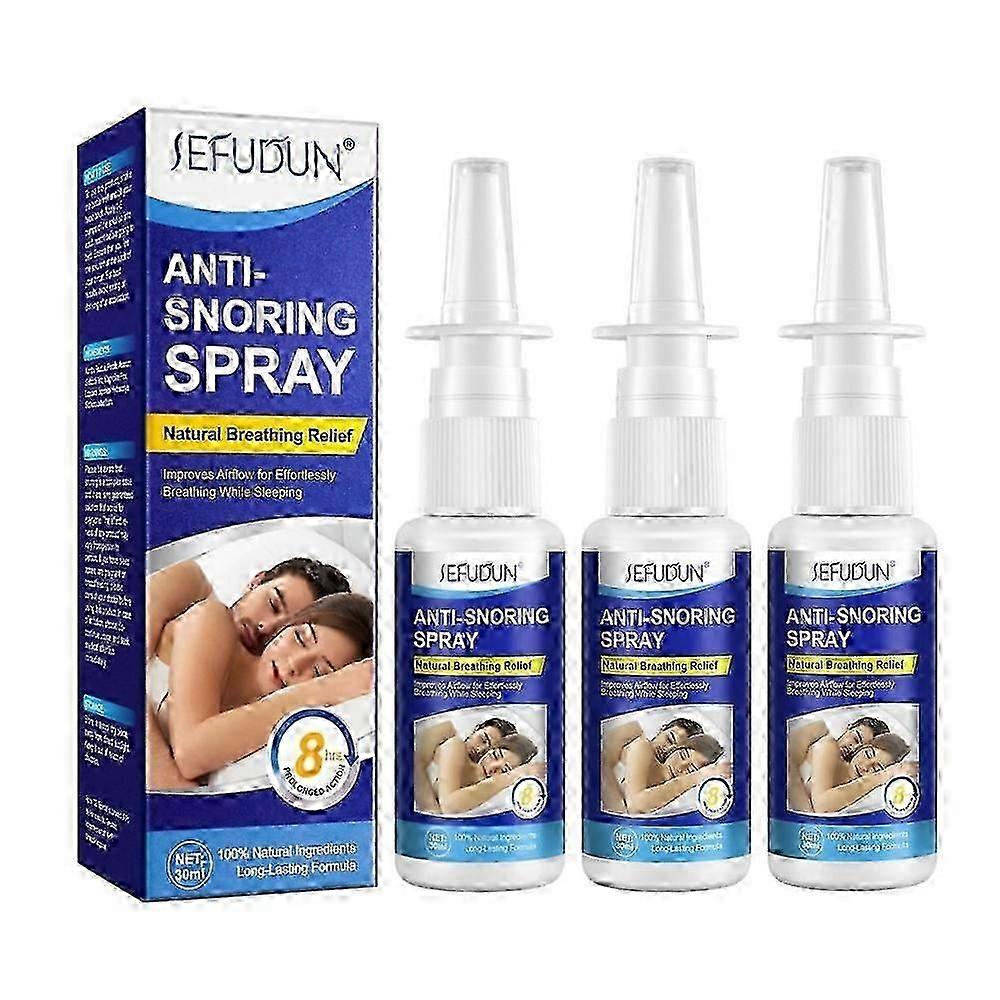 3pcs Anti-Snoring Nasal Spray, Natural Solution for Snore Relief, Fast Snore Stopper