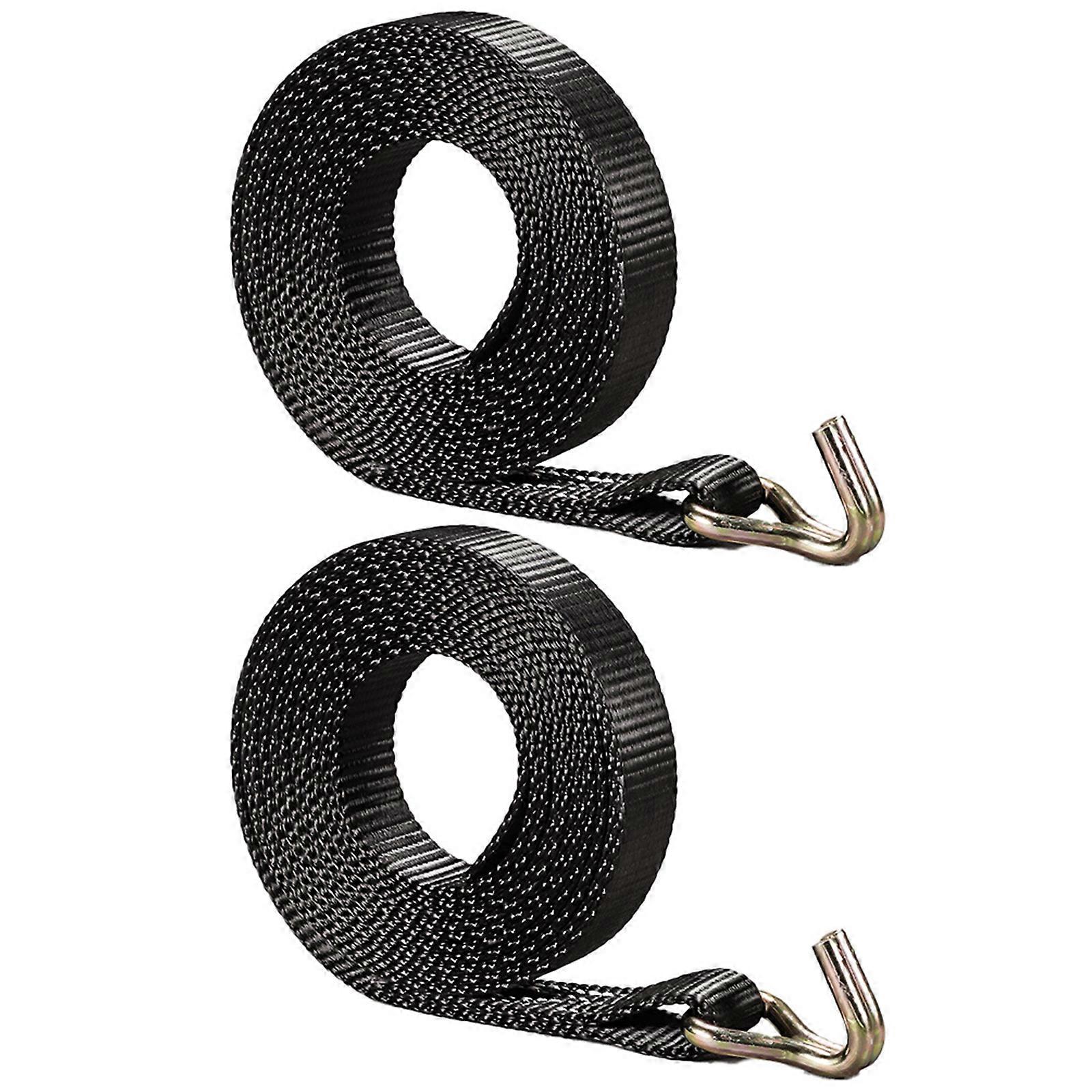 2Pieces Practical Reinforced Cargo Binding Straps Extra Thick Polyester Material For Motorcycle Luggage and Freights Multicolor