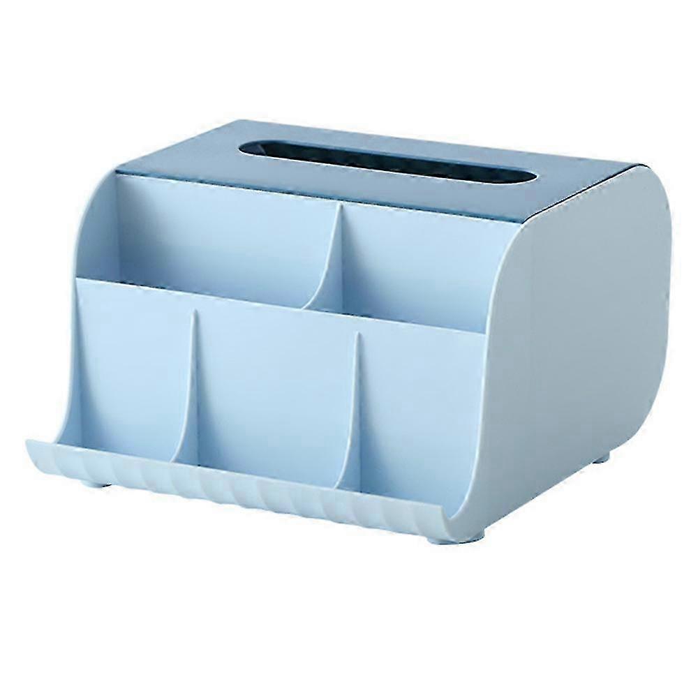 Tissue Box Holder & Tablet Stand Organizer for Bedroom & Desktop-style2031-blue