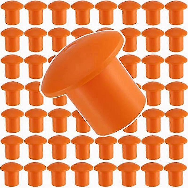 80 Pcs Rebar Caps, Mushroom Rebar Safety Cover, Orange Rebar Covers Caps for Rebar Stake, Rebar Size Edition 0718