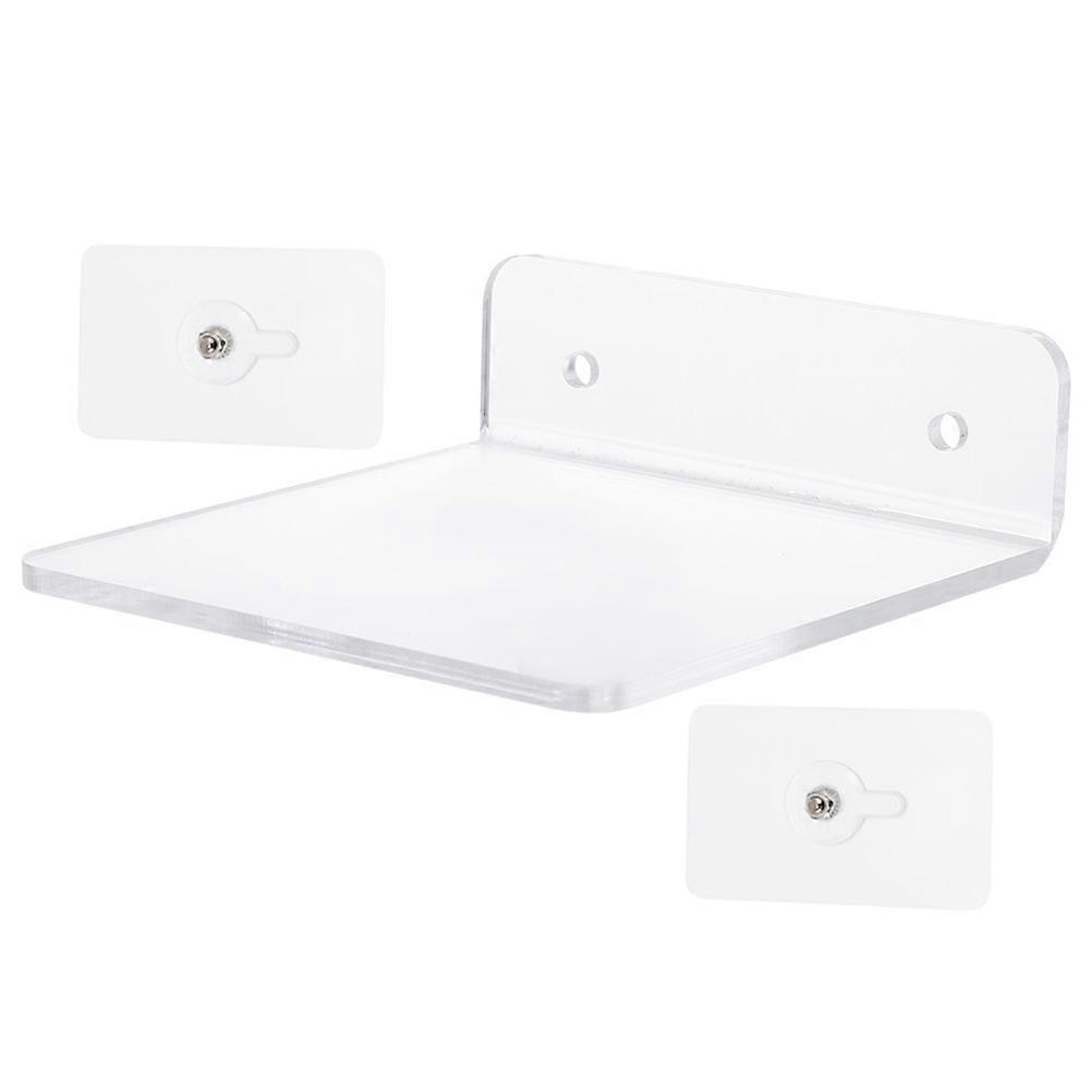 Acrylic Floating Shelf Transparent Wall-Mounted Storage Rack for Storage