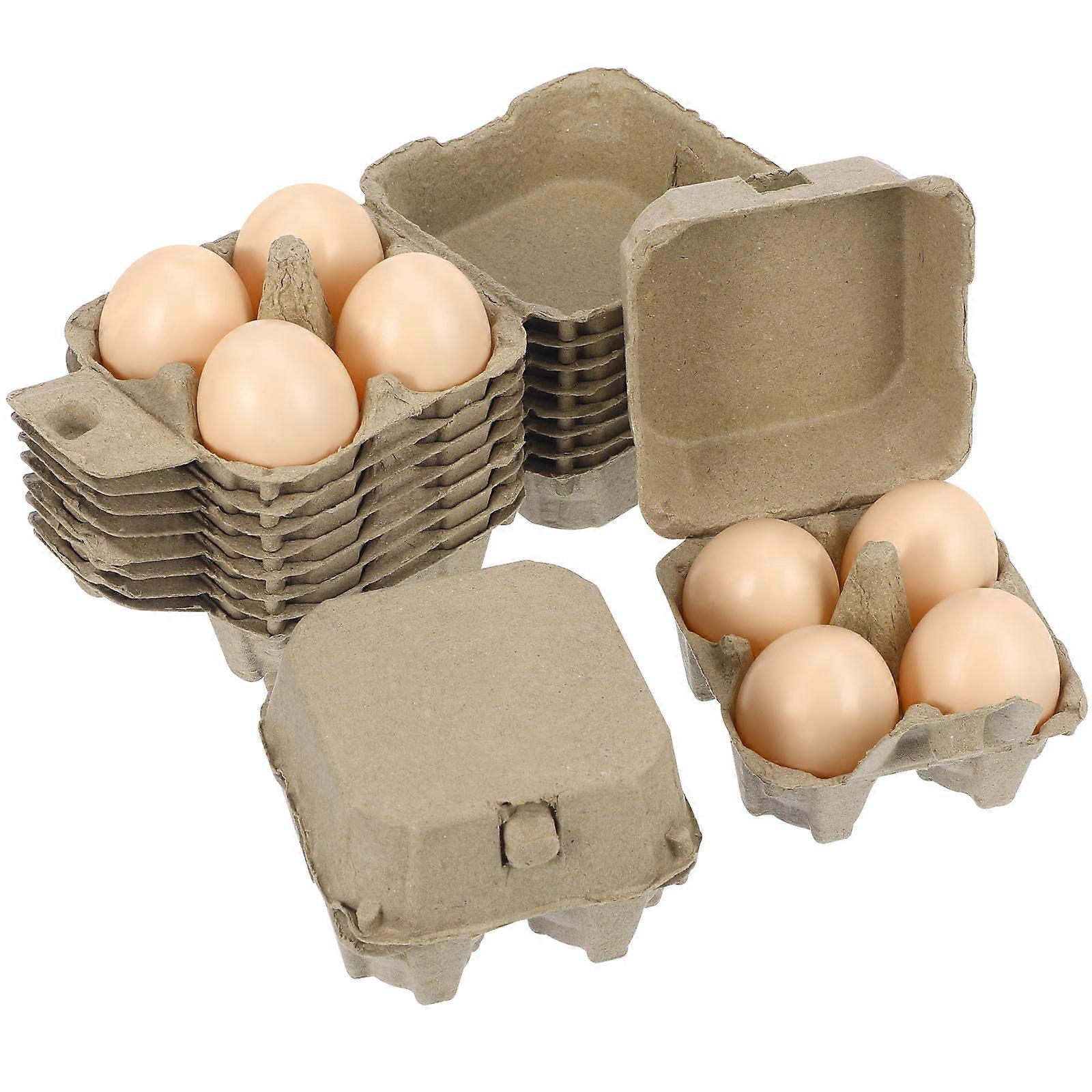 Egg Boxes Kraft Pulp Cartons Crush Protection Home Use 10Pcs