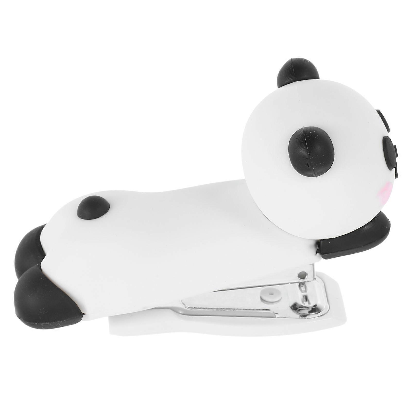 Kawaii Office Cartoon Stapler Panda Shape Multi-Colored Paper Stapling Home Use 8.00X6.00X3.50CM 1Pc