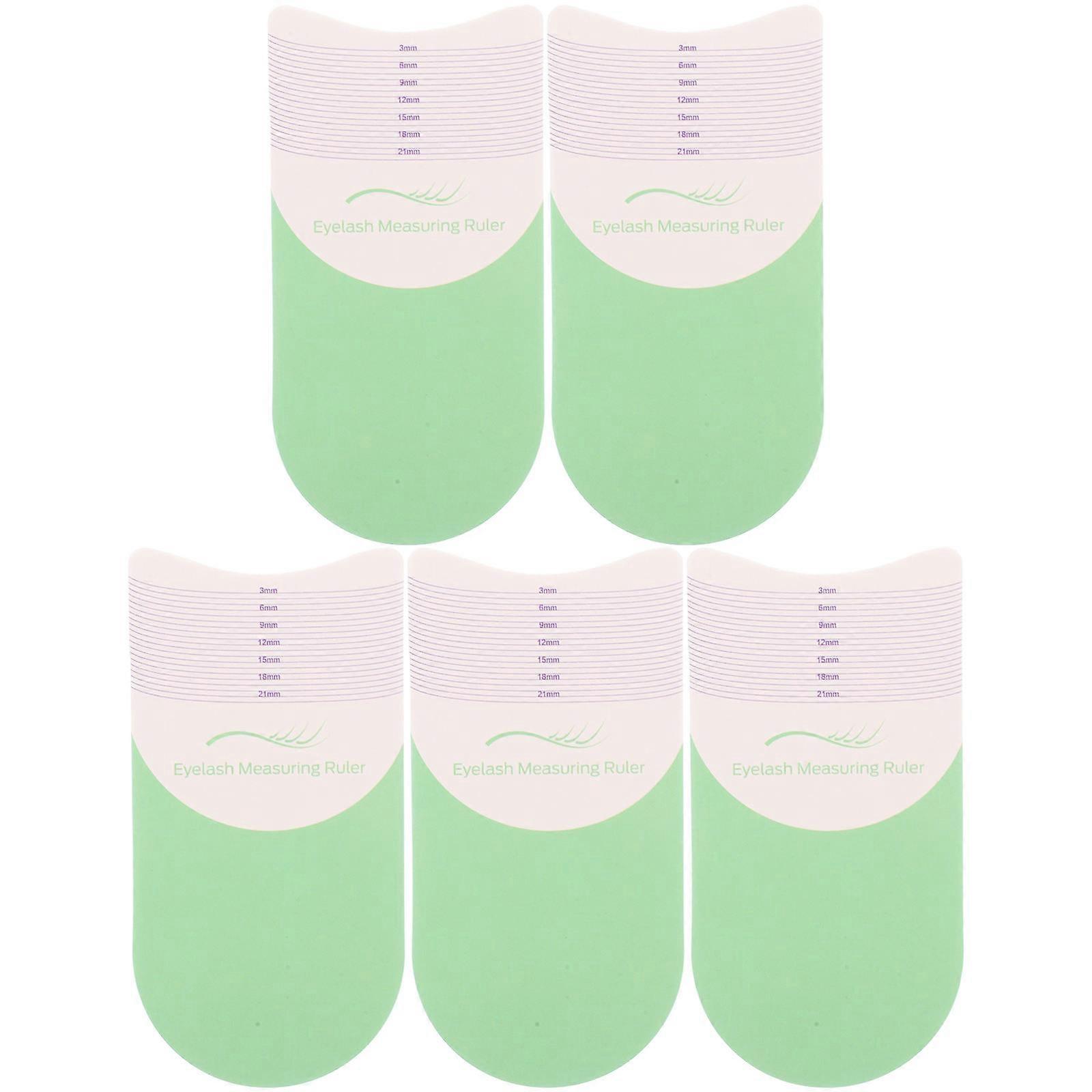 5pcs Precision Eyelash Measuring Rulers for Symmetrical Lash Grafting – Durable Tools for Beauty Salons and Personal Use