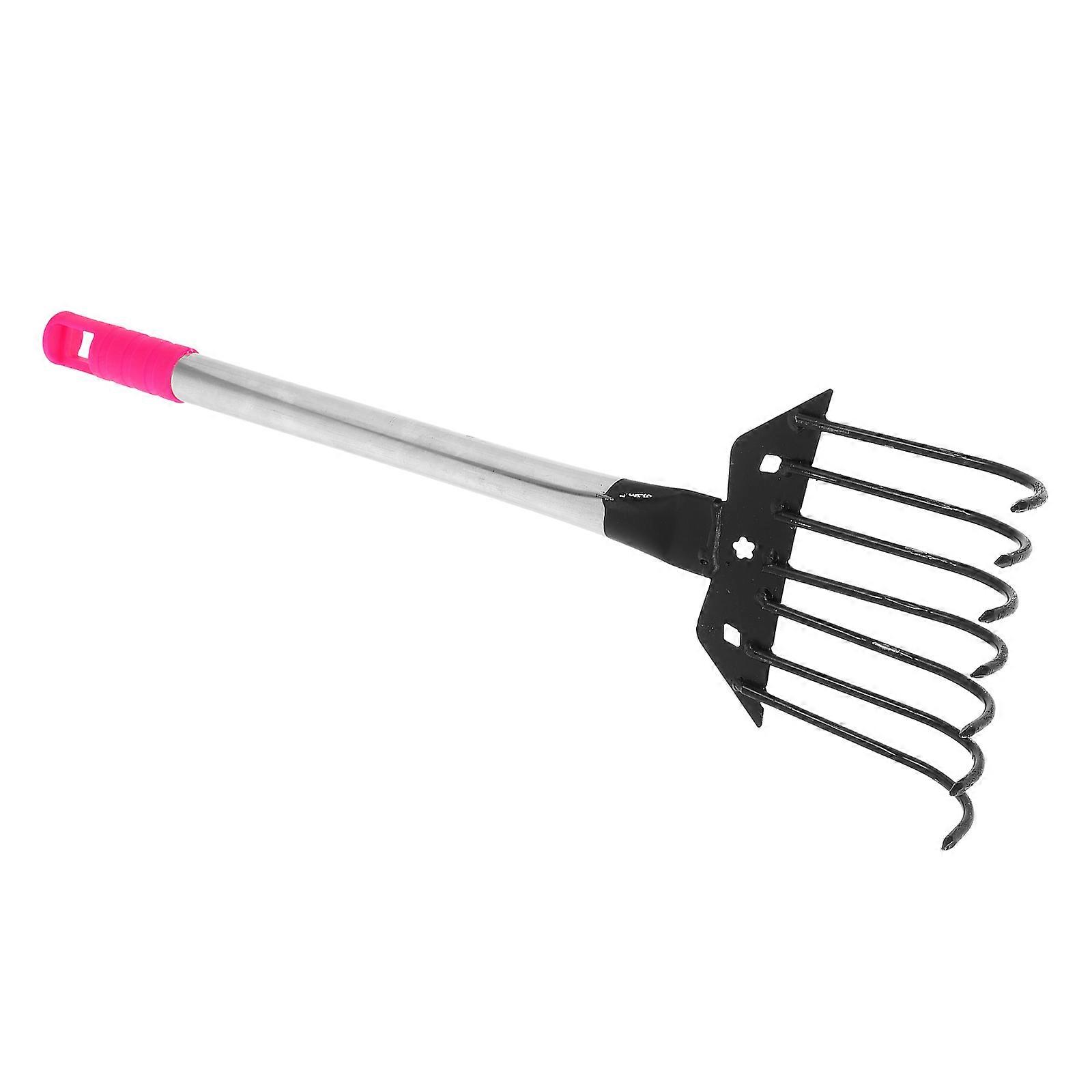 Garden Hand rake for Soil Loosening and Planting with Ergonomic Handle Lightweight Gardening Tool for Home Use Multi 7Teeth