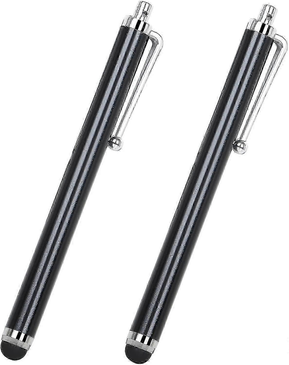 2-Pack Black Silicone-Tip Stylus Pens for Touch Screen Devices