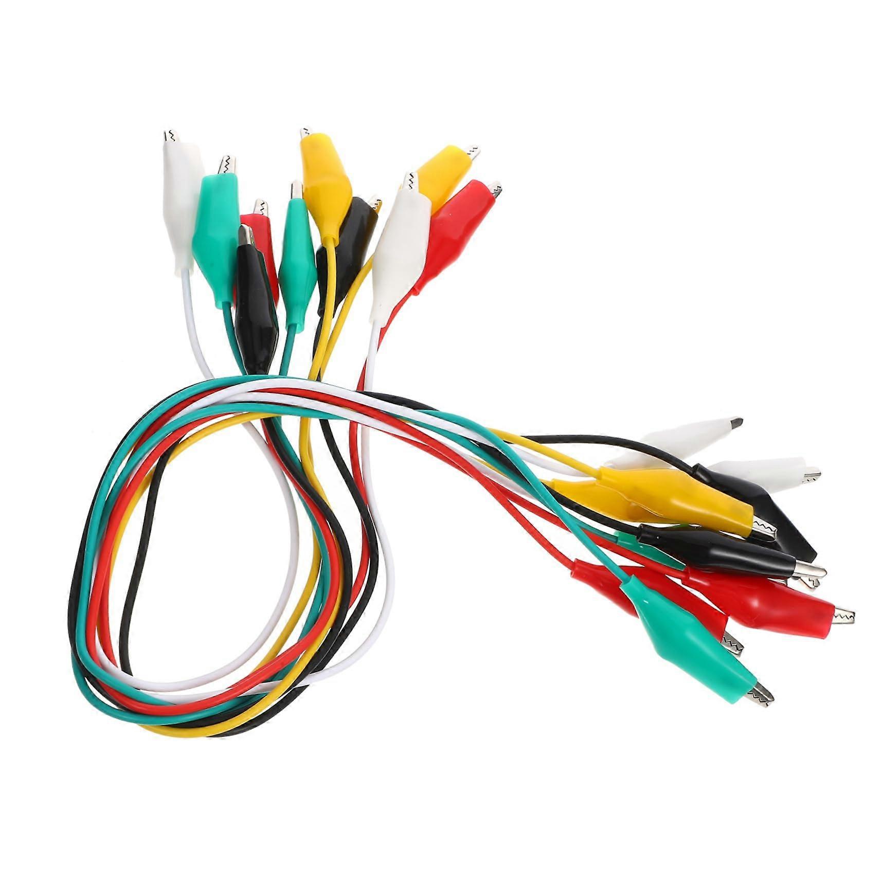 Crocodile Clips Pack 20 With Test Leads For Multimeter Wiring Required Insulated Stainless Silver Wires Large