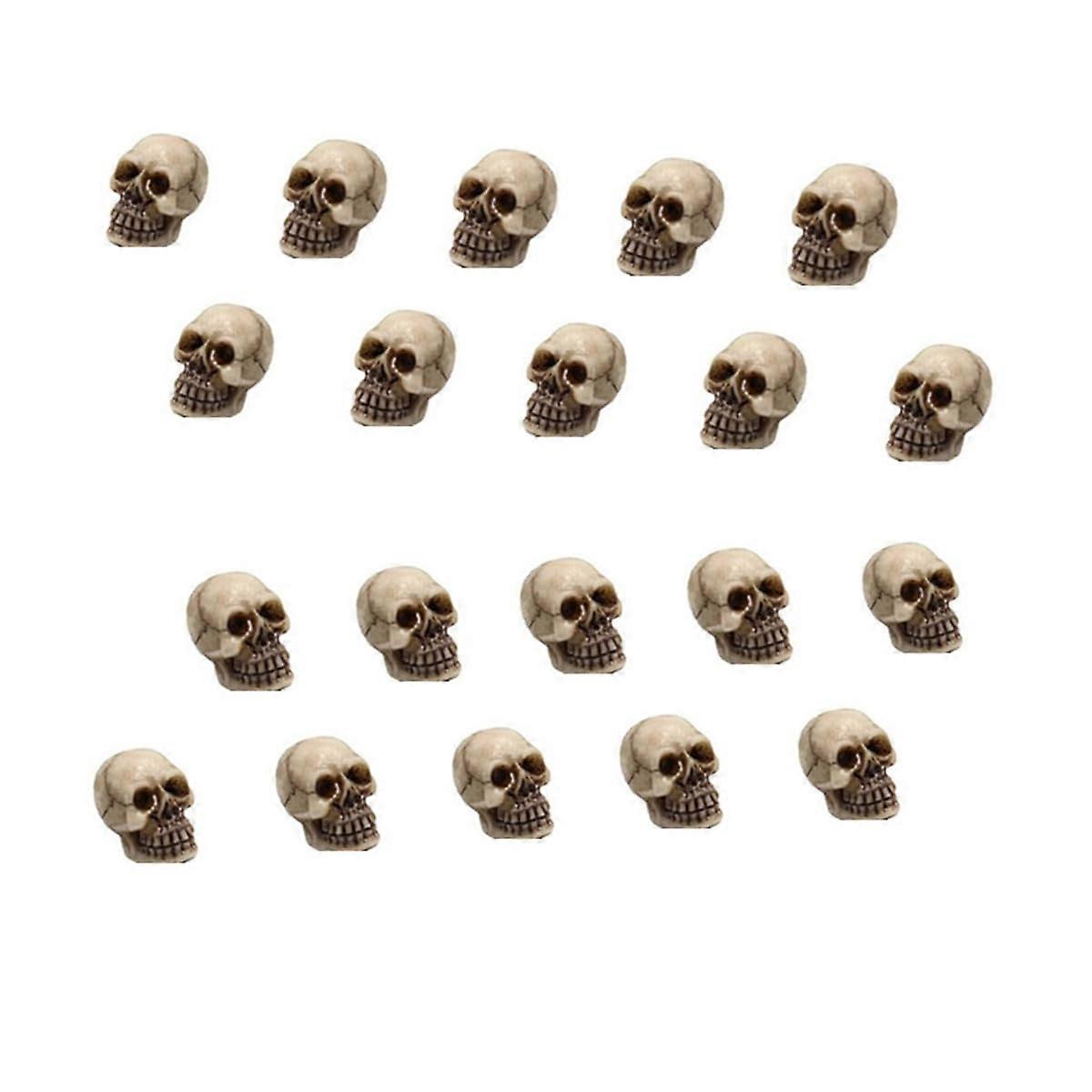 Mini-Totenkopf-Figuren Miniature Skeleton Set, Tiny Resin Skull Figures For Halloween, Prank Props, Dollhouse