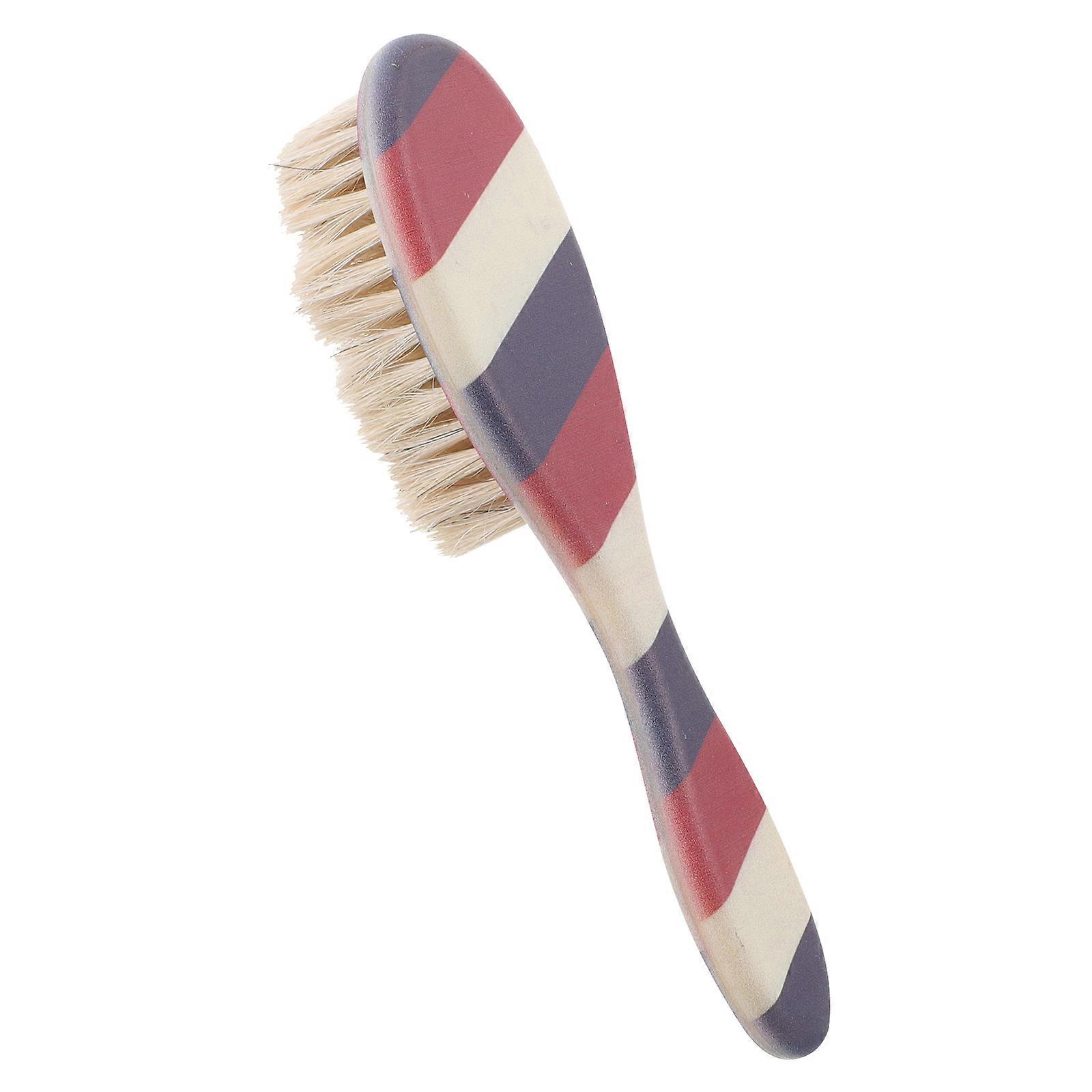 Assorted Color Men Beard Brush with Horsehair and ABS for Home Use Lightweight Portable 7 Inch