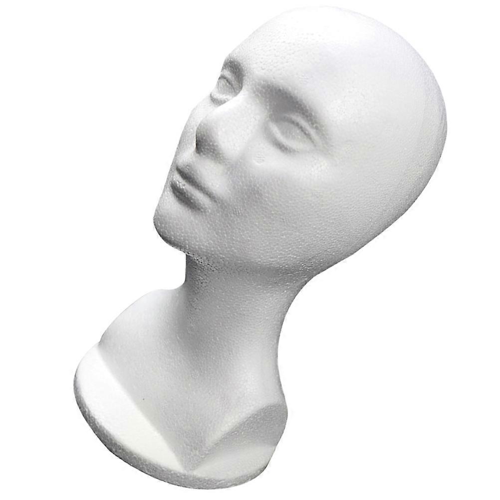 White Foam Female Mannequin Head Stand for Display Use with Realistic Appearance and Durable Quality 6.5 Inches