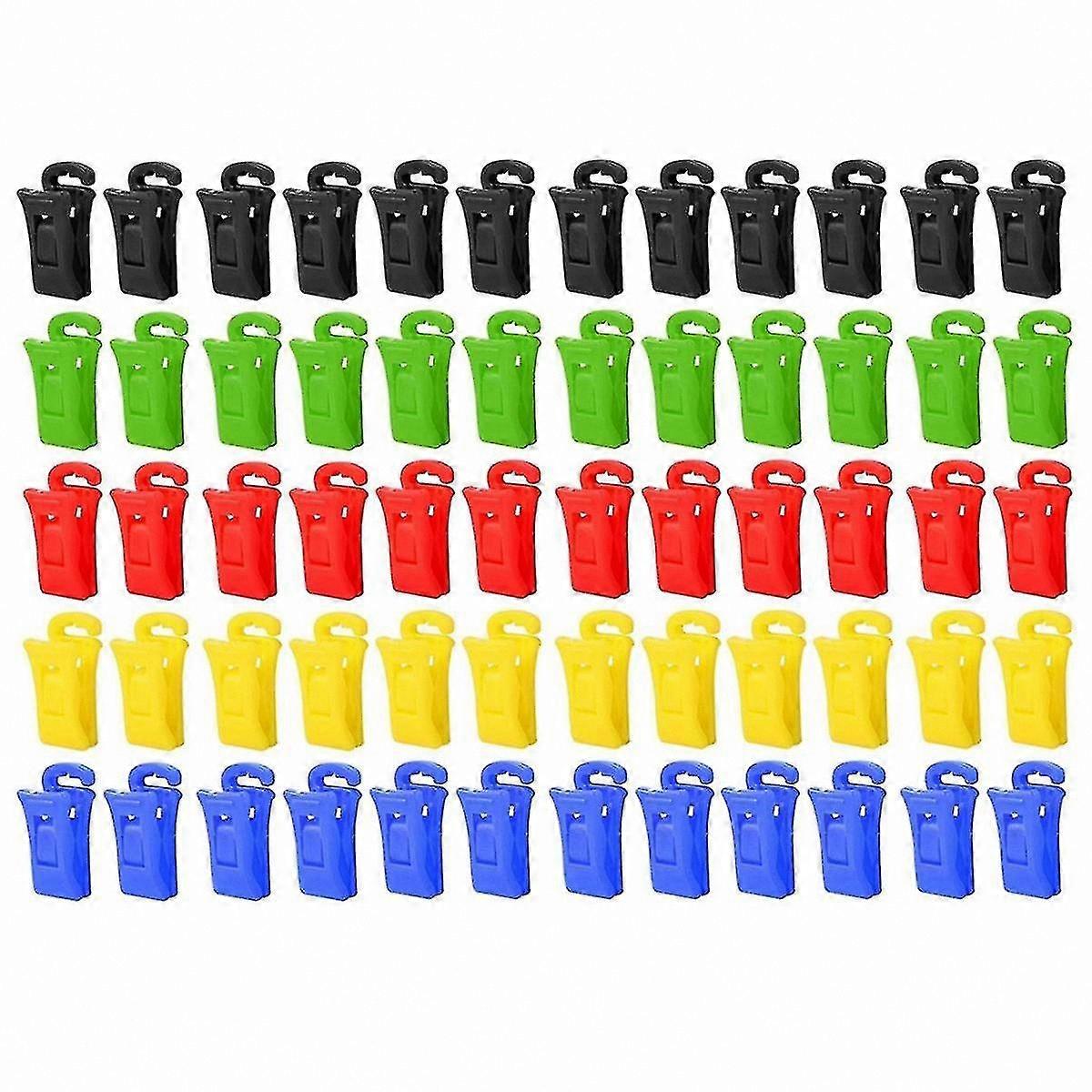 Sock Clips for Laundry, 60 Pack with Hooks, Sock Holders for Washing Machine and Dryer Use