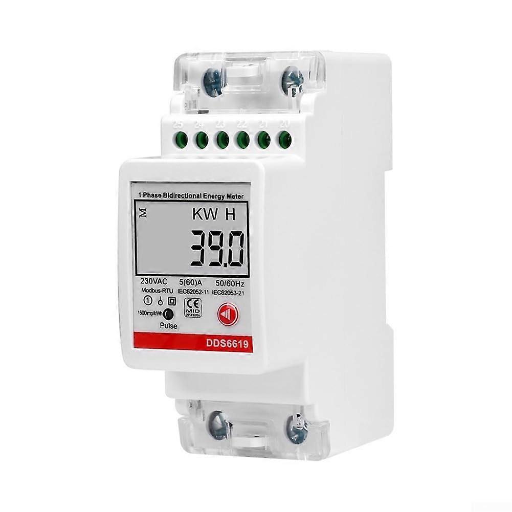 LCD energy meter for monitoring voltage, current, and power consumption in factories and laboratories.