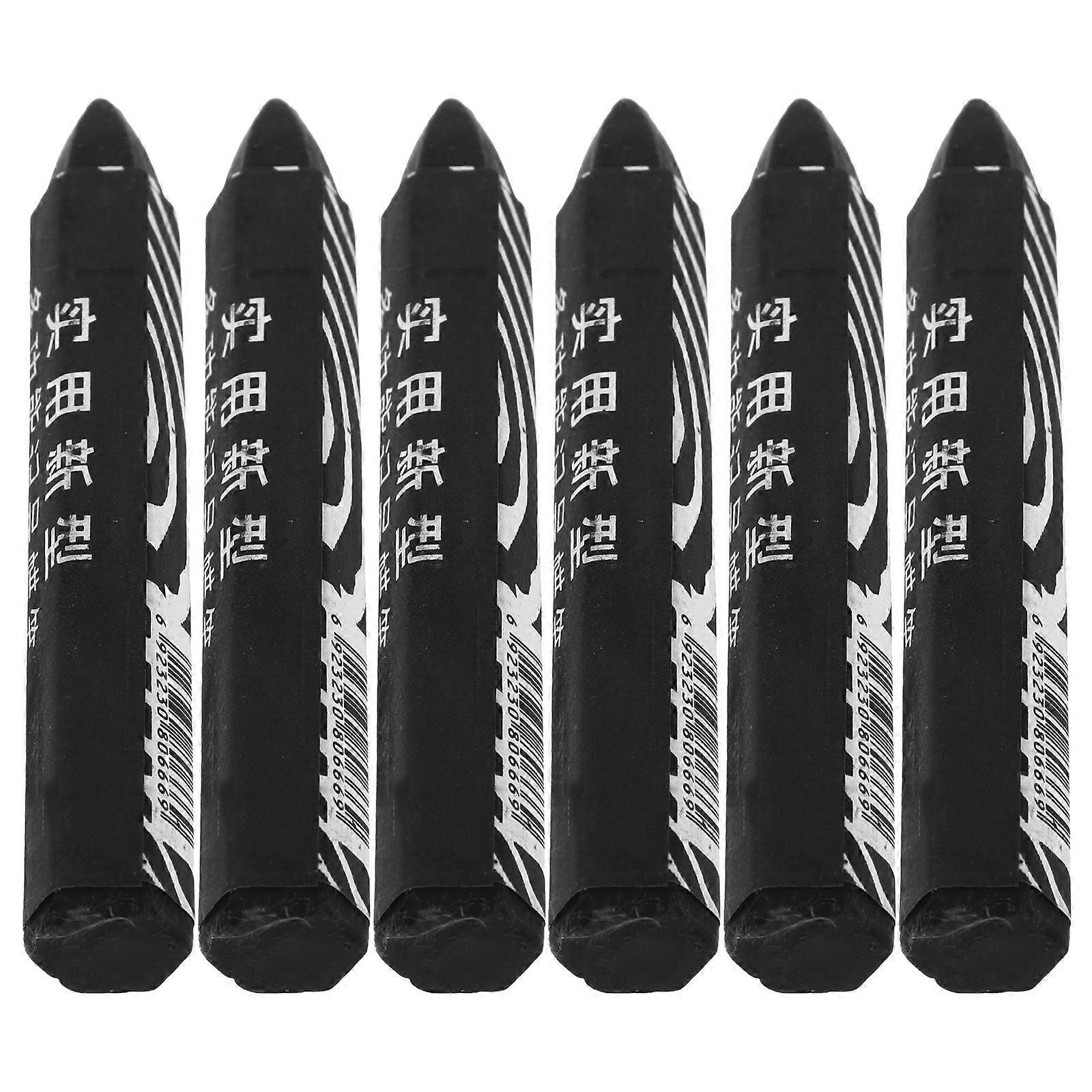 6pcs Tire Marking Pens Wax Black for Tire Repair and Marking Easily Identifiable