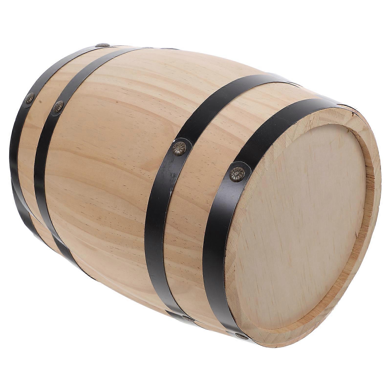 Handcrafted Wooden Barrel Ornament for Decor with Unique Design and Natural Aroma Khaki Small Barrel