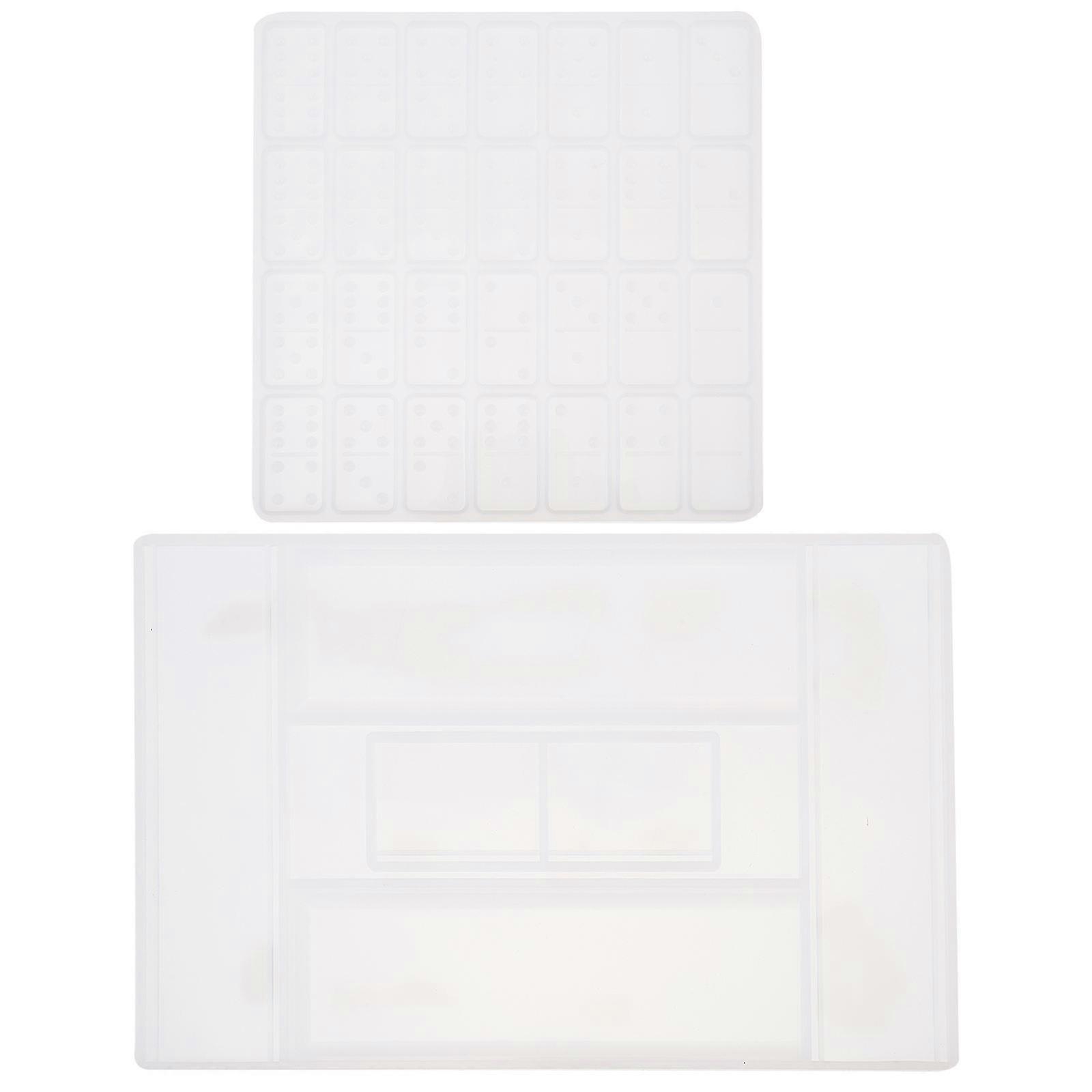 2pcs Storage Box Making Mold Domino Holder Casting Silicone DIY Mold