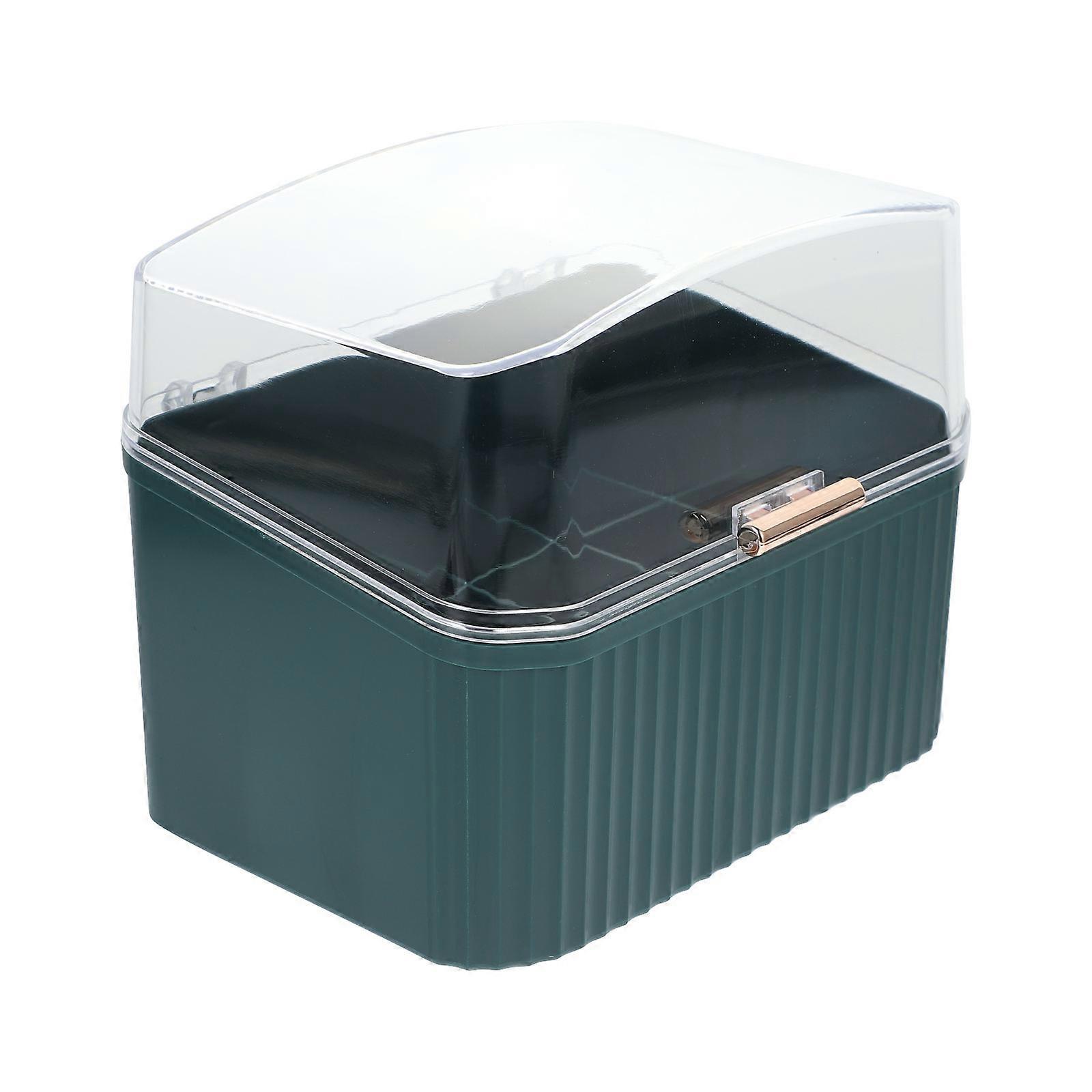 浴室梳妆台化妆品收纳化妆收纳盒 14X12 厘米绿色空间节省 1 件