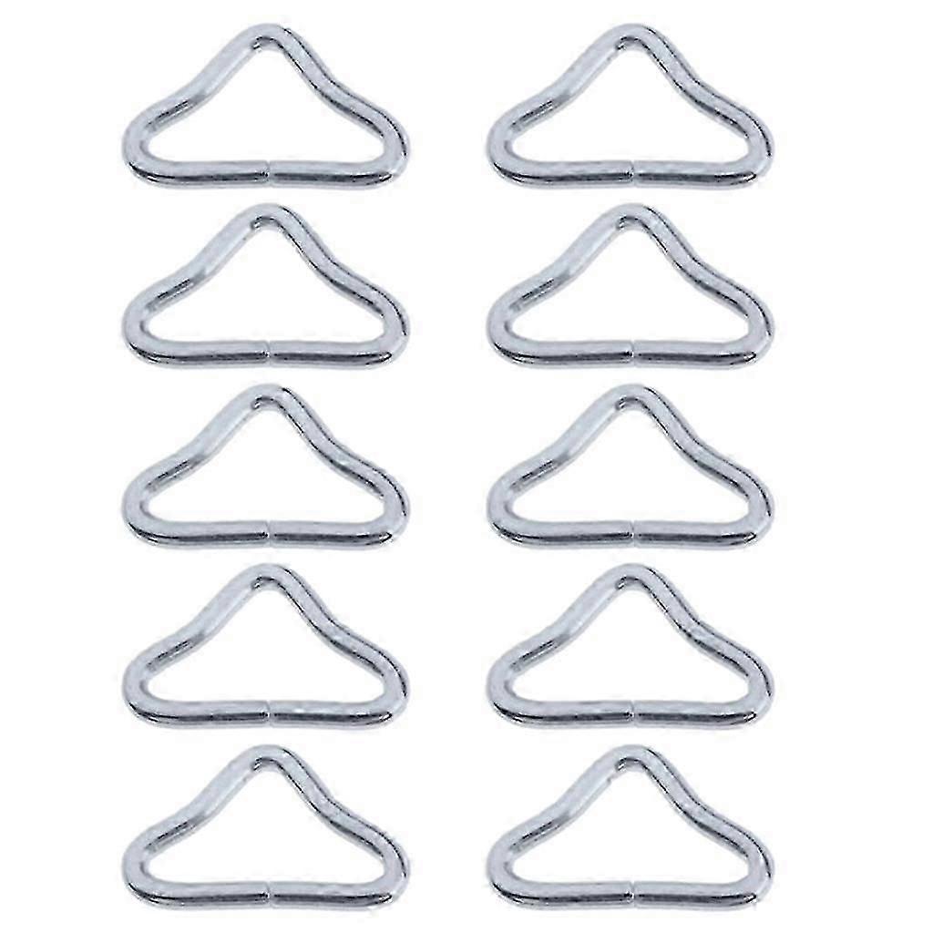 10 Pcs Metal Triangle Rings Buckle V-rings For Trampoline Parts Repair