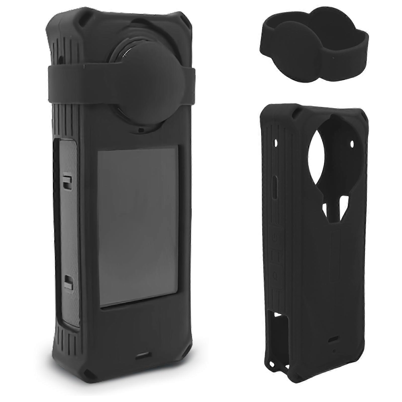 Protective Silicone Case for Insta360 X5, Lens Protector Cover, Compatible With Insta360 X5 Camera, Black