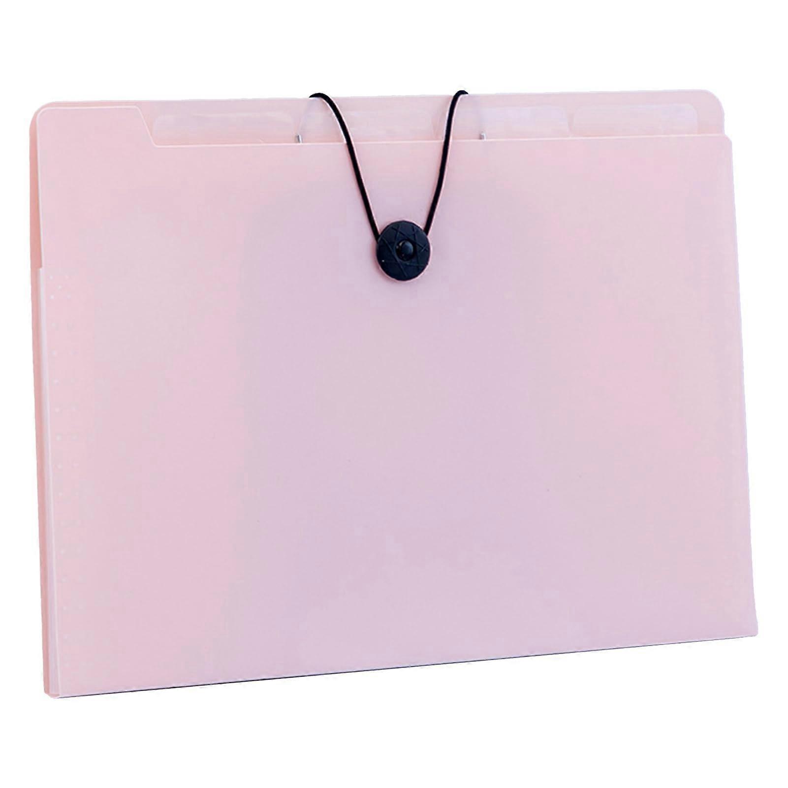 Organ Folder A4 8 Compartments Expanding File Waterproof Pink Rose A4 Size Document Organizer