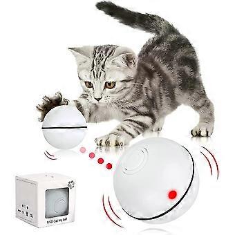 Interaktiv kattboll, hinderavkännande kattungeleksak med USB uppladdningsbar LED-timerfunktion, mycket lämplig för din katt och valp