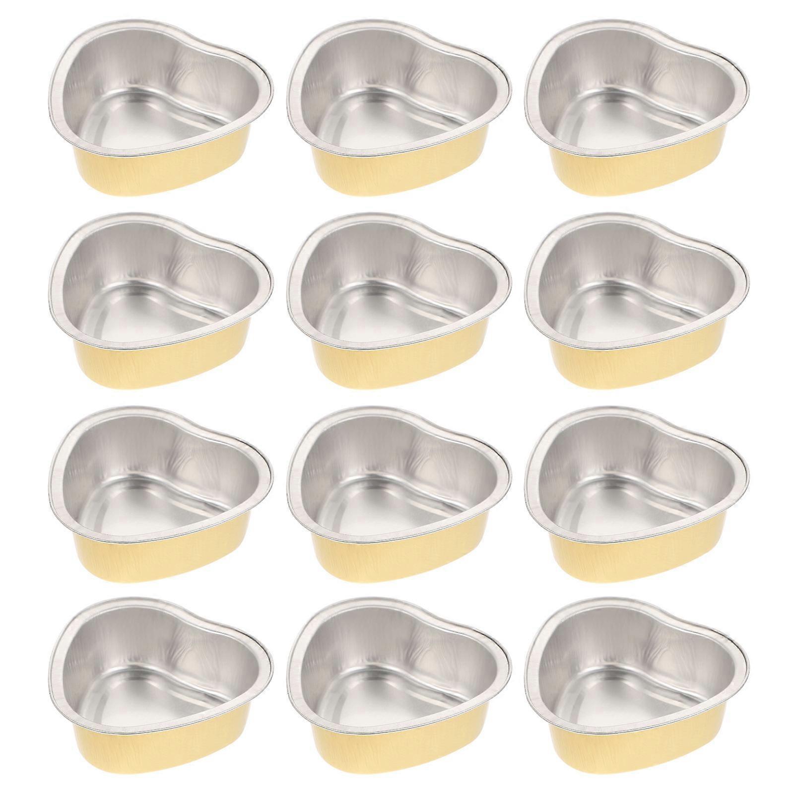 Aluminum Foil Wax Melting Bowls For Hair Removal In Silver Color Designed For Easy Use With 12Pcs