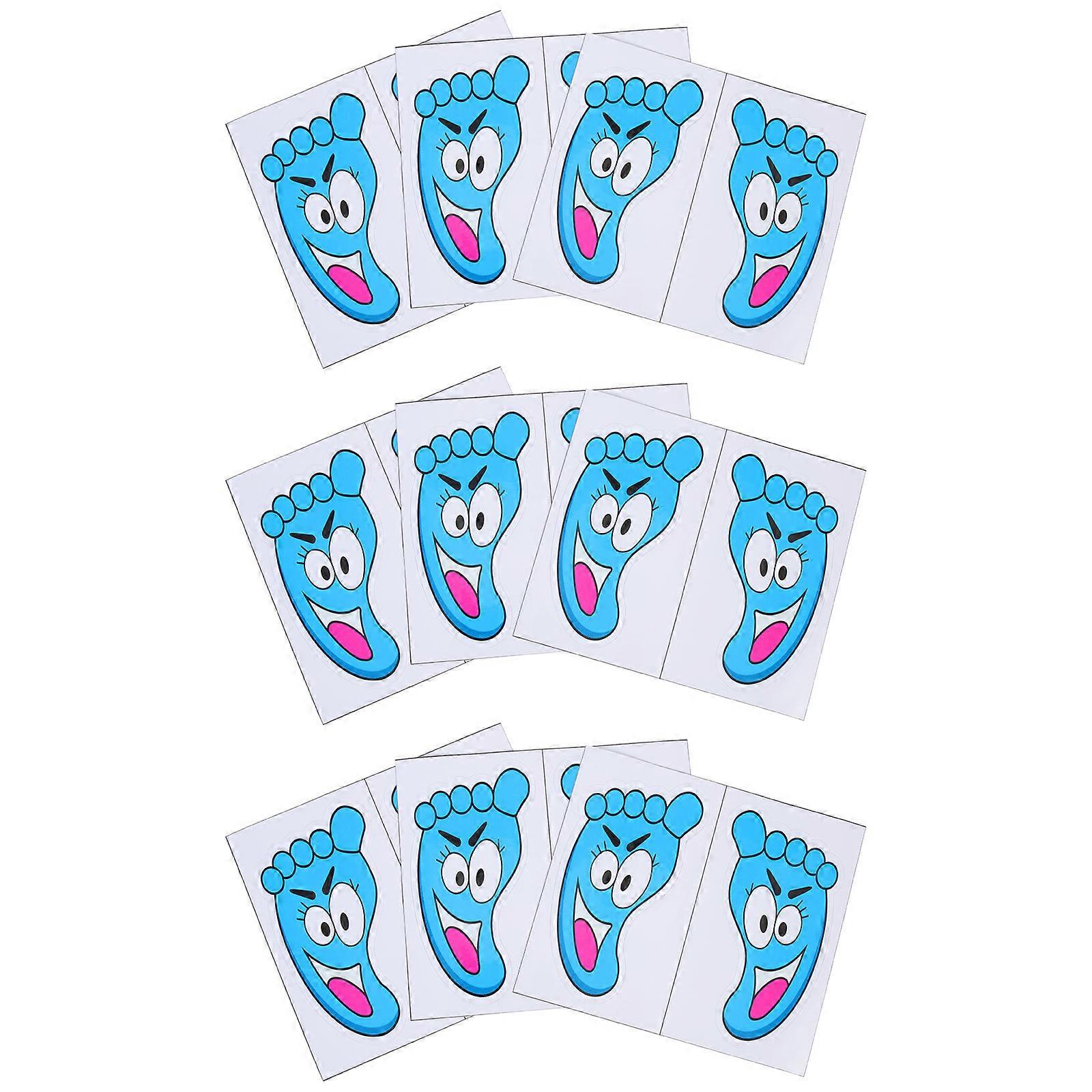 PVC Footprint Floor Stickers 10 Pairs Interesting Decals For Parents Kids Room Waterproof