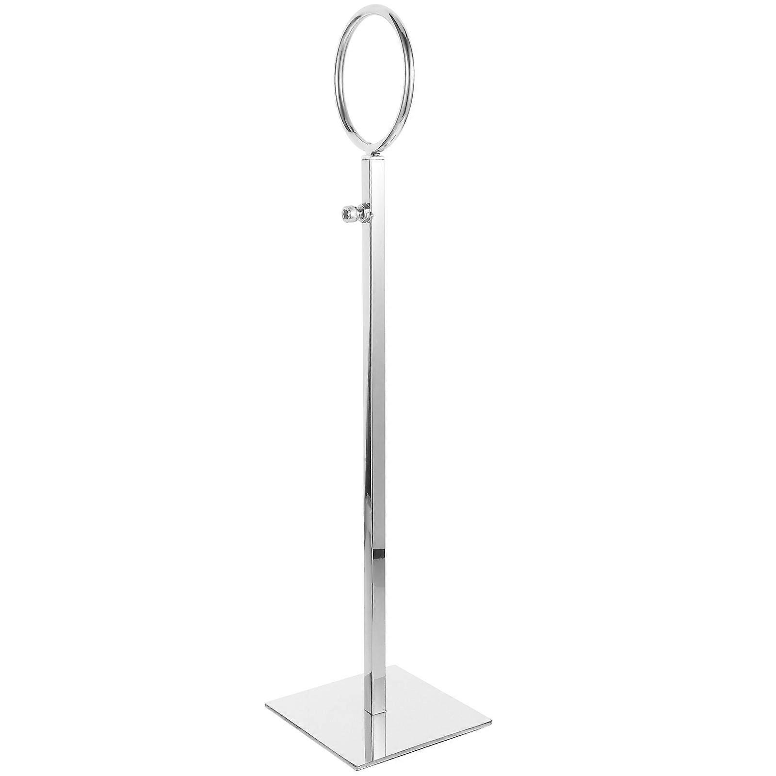 Adjustable Scarf Storage Rack with Height Control, Multi Functional Tie and Ribbon Organizer Stand for Closet Display, Mirror Silver Finish, Scarf