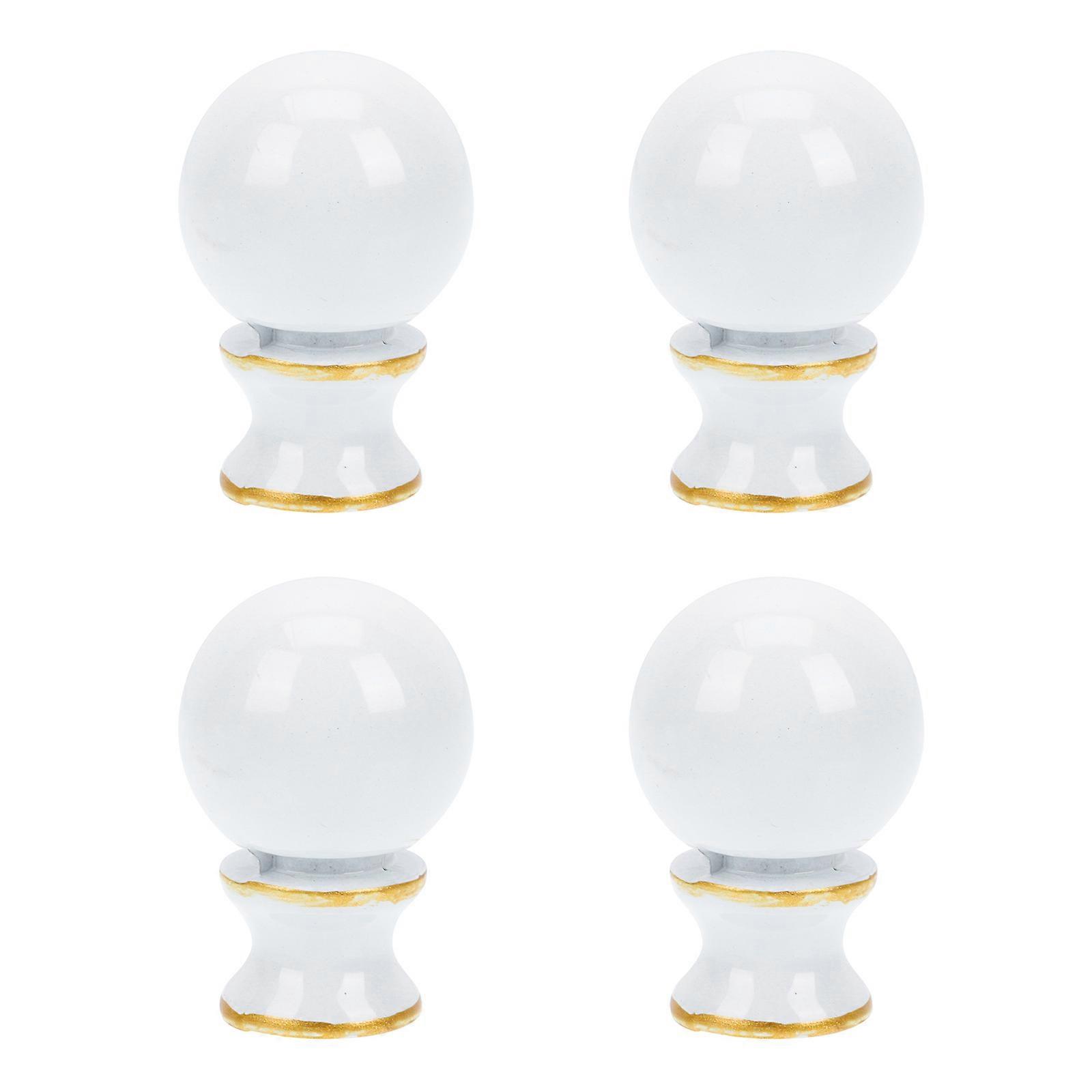 Lamp Finial Knob For Table Lamp And Floor Light Decoration In White Aluminum Material With Decorative Flair