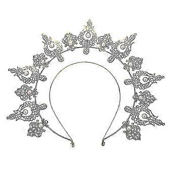 Elegant Golden Halo pannebånd for kvinner - Premium Metal Hair Tilbehør for